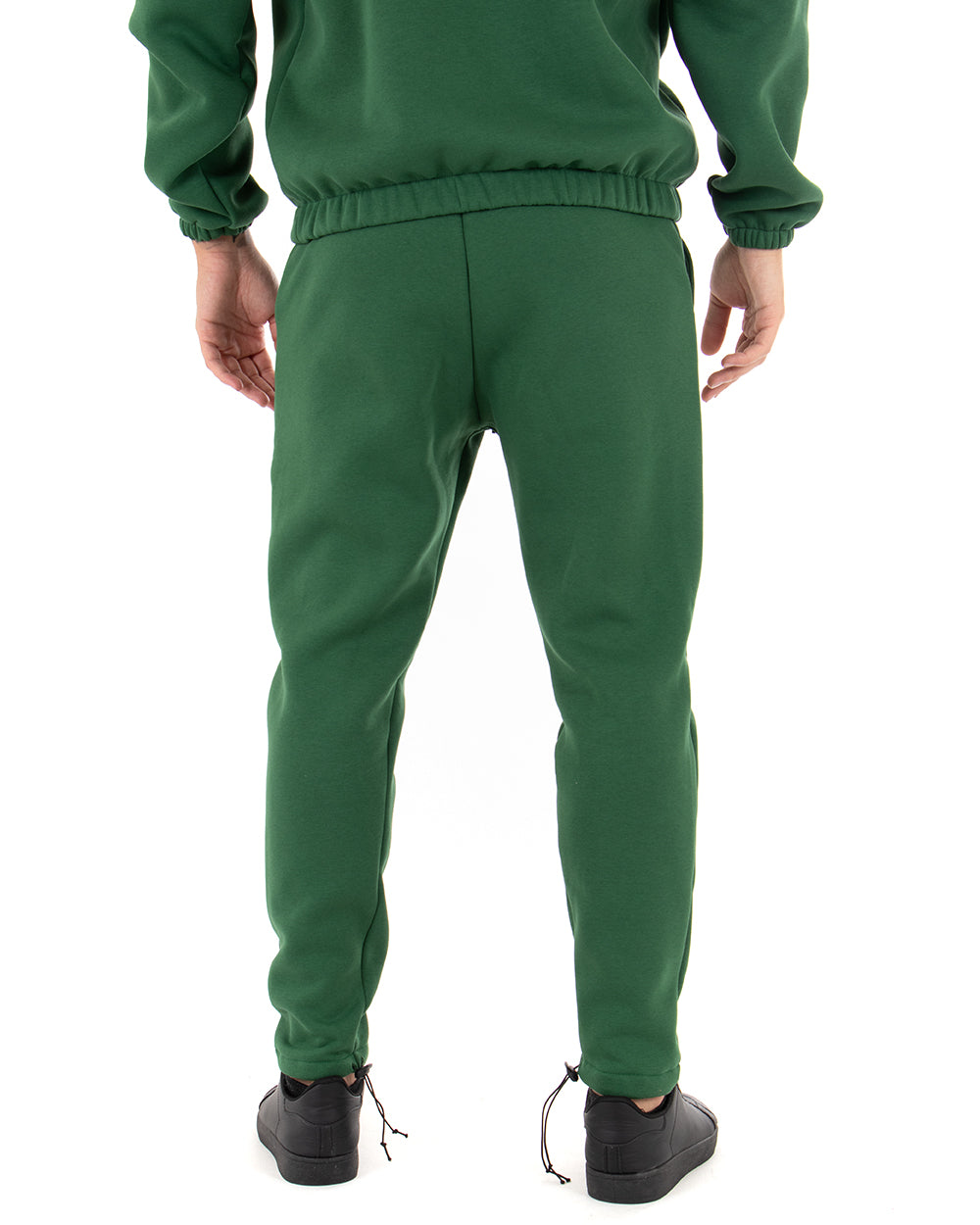 Pantaloni Uomo Pantalaccio Tuta Basic Verde Comodo Caldo Felpato Polycot GIOSAL-P4074A