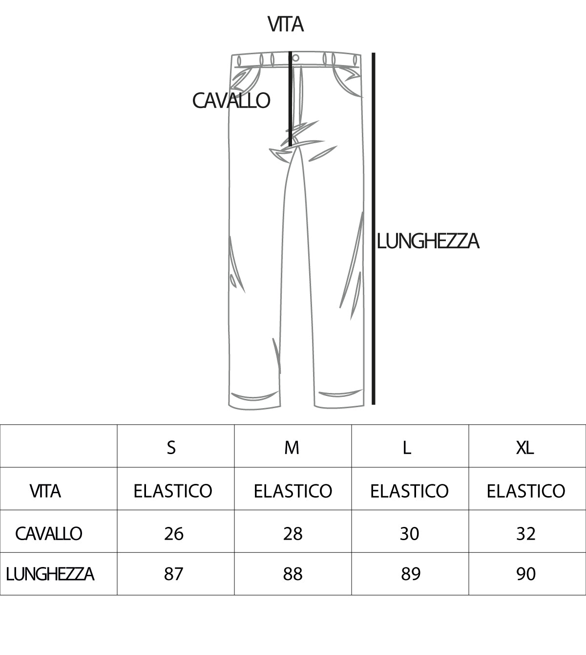 Pantaloni Uomo Pantalaccio Viscosa Casual Comodo Tinta Unita Nero GIOSAL-P5047A