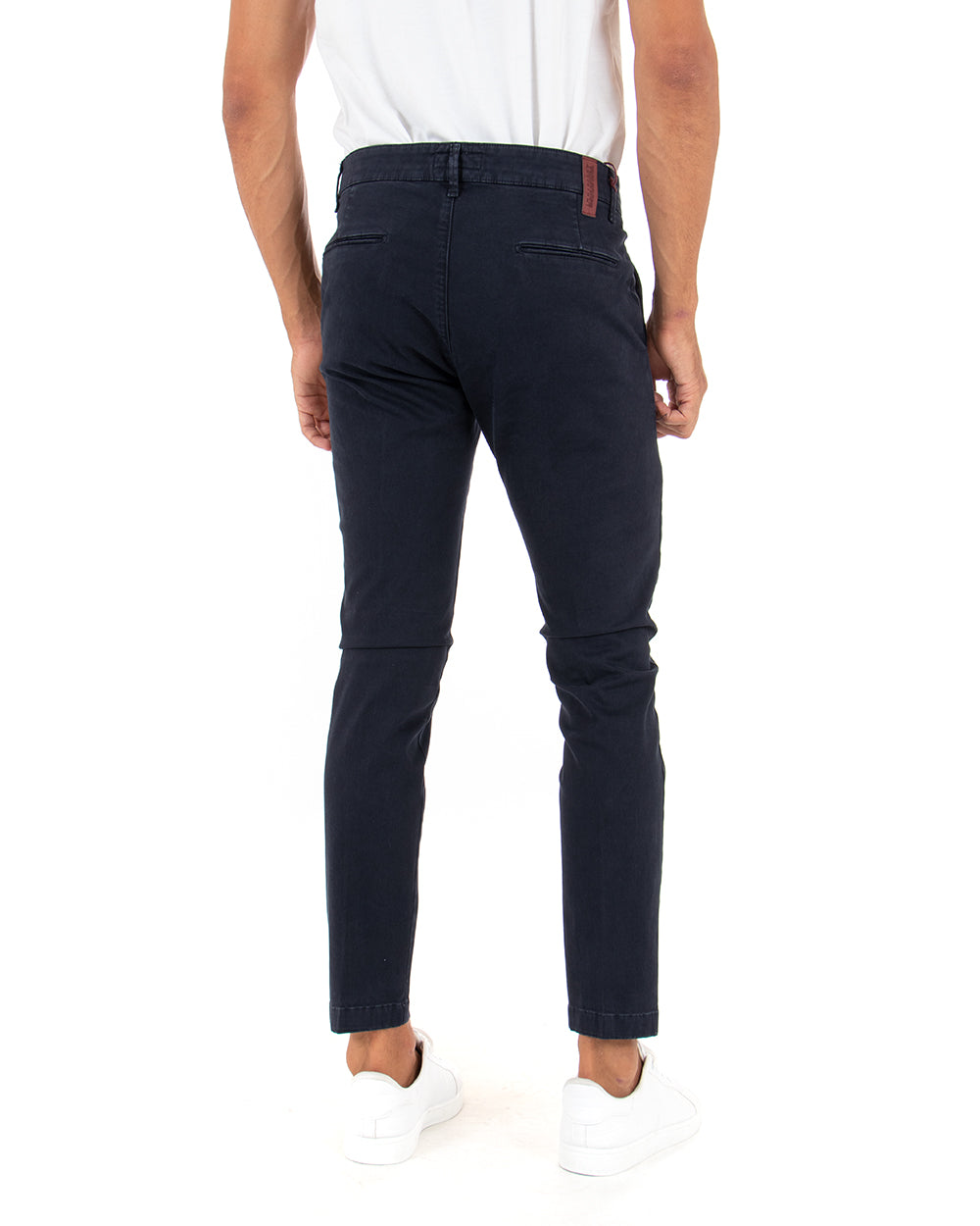 Pantaloni Uomo Tasca America Lungo Classico Slim Blu GIOSAL-P5409A