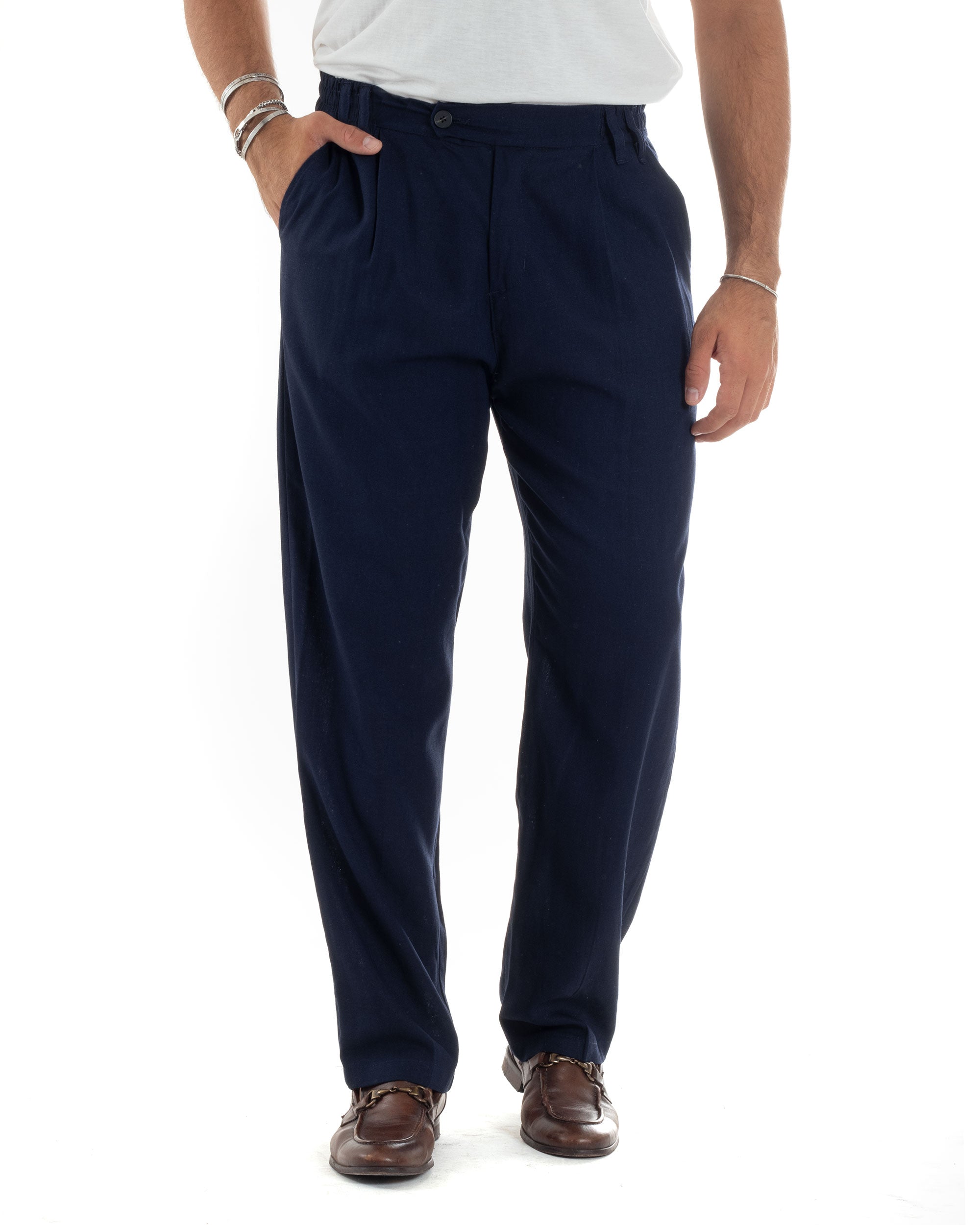 Haggar - Pantaloni Casual da Uomo Senza Ferro da Stiro, vestibilità Dritta, con Parte Anteriore Flessibile - Blu - 30W x 30L Haggar - Pantaloni Casual da Uomo Senza Ferro da Stiro, vestibilità Dritta, con Parte Anteriore Flessibile - Blu - 30W x 30L