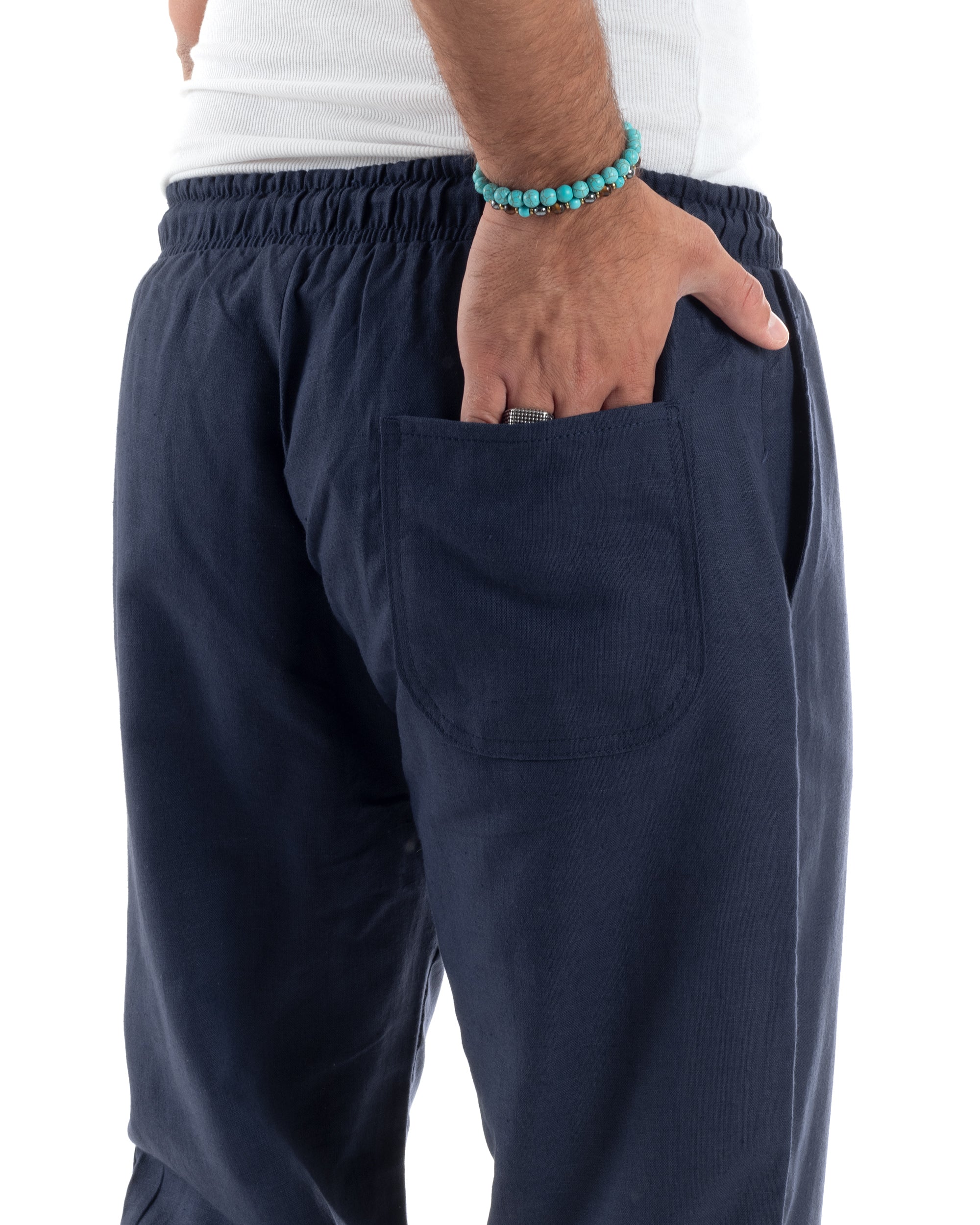 Men's Viscose Palazzo Pants Wide Bottom Jogger With Pleats And Sash Comfortable Casual Solid Color Black GIOSAL-P6189A