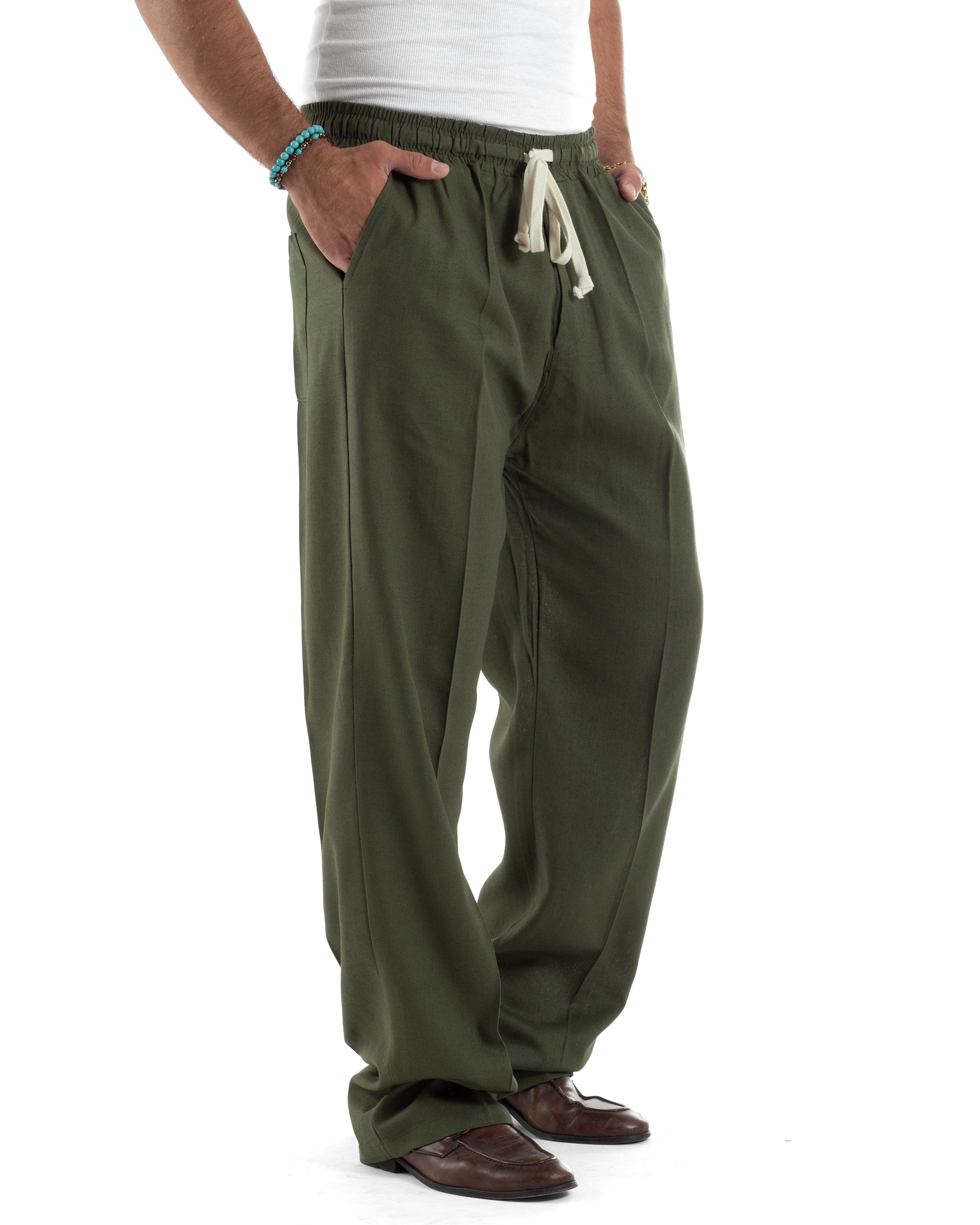 Pantalaccio Lino Baggy Fit P6303A