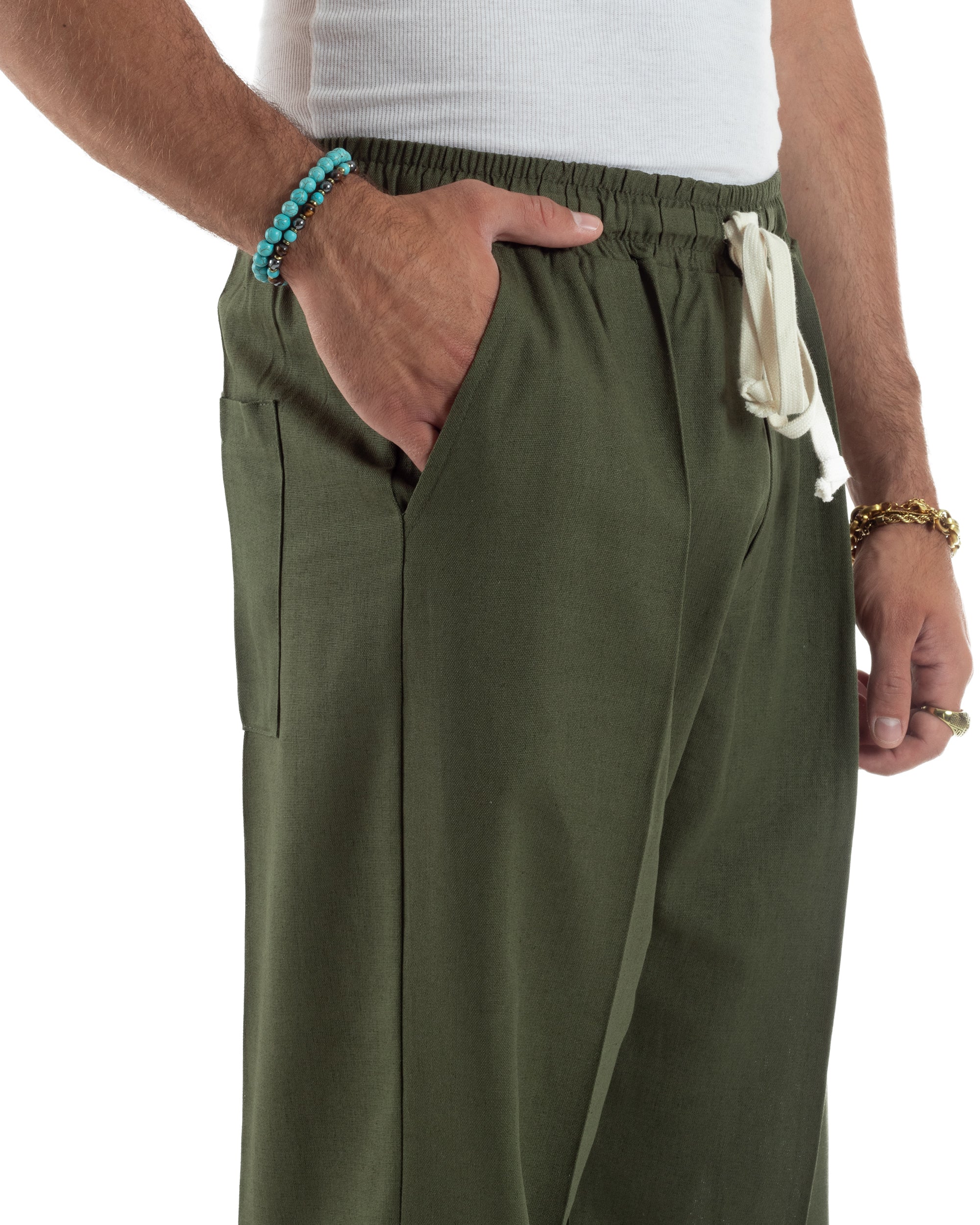 Pantalaccio Lino Baggy Fit P6303A