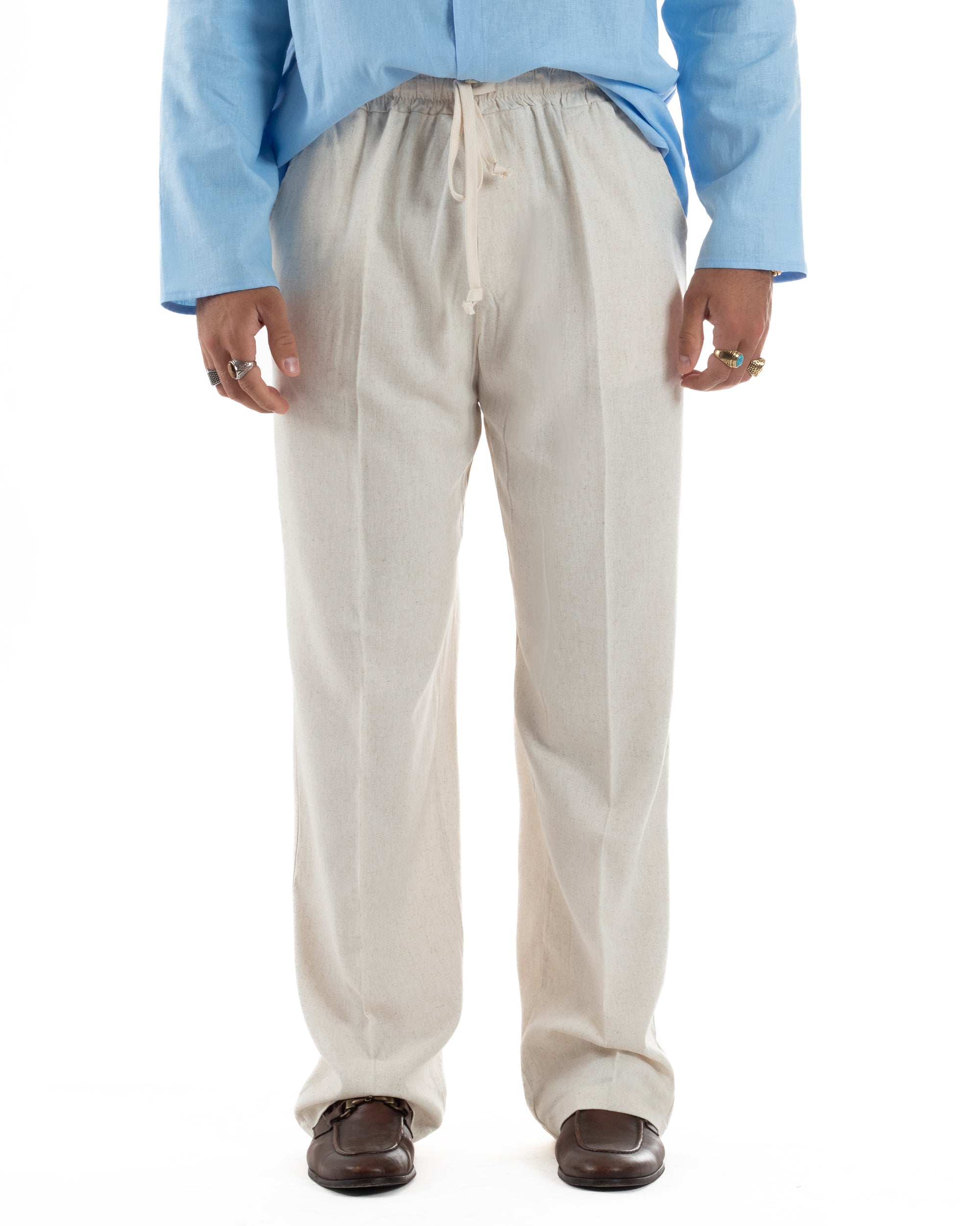 Pantalaccio Lino Baggy Fit P6305A