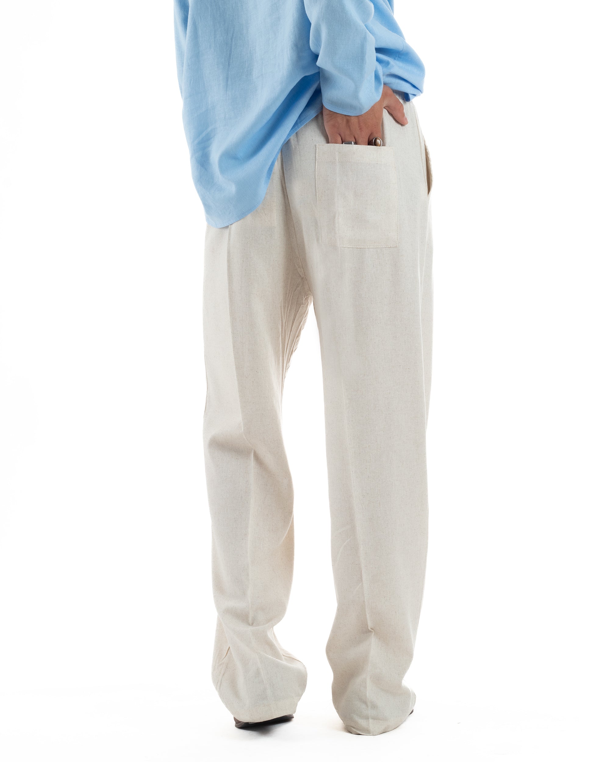 Pantalaccio Lino Baggy Fit P6305A