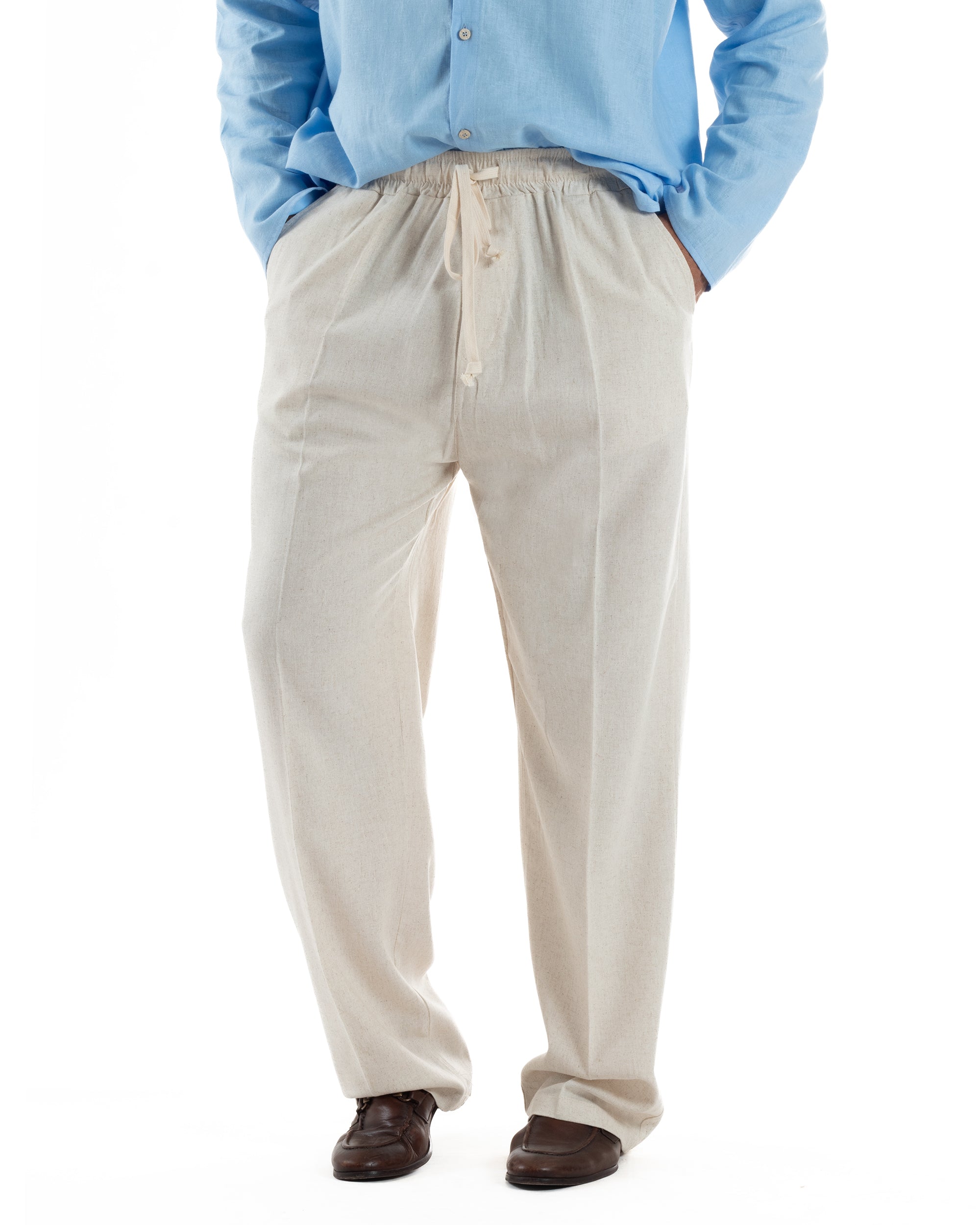 Pantalaccio Lino Baggy Fit P6305A