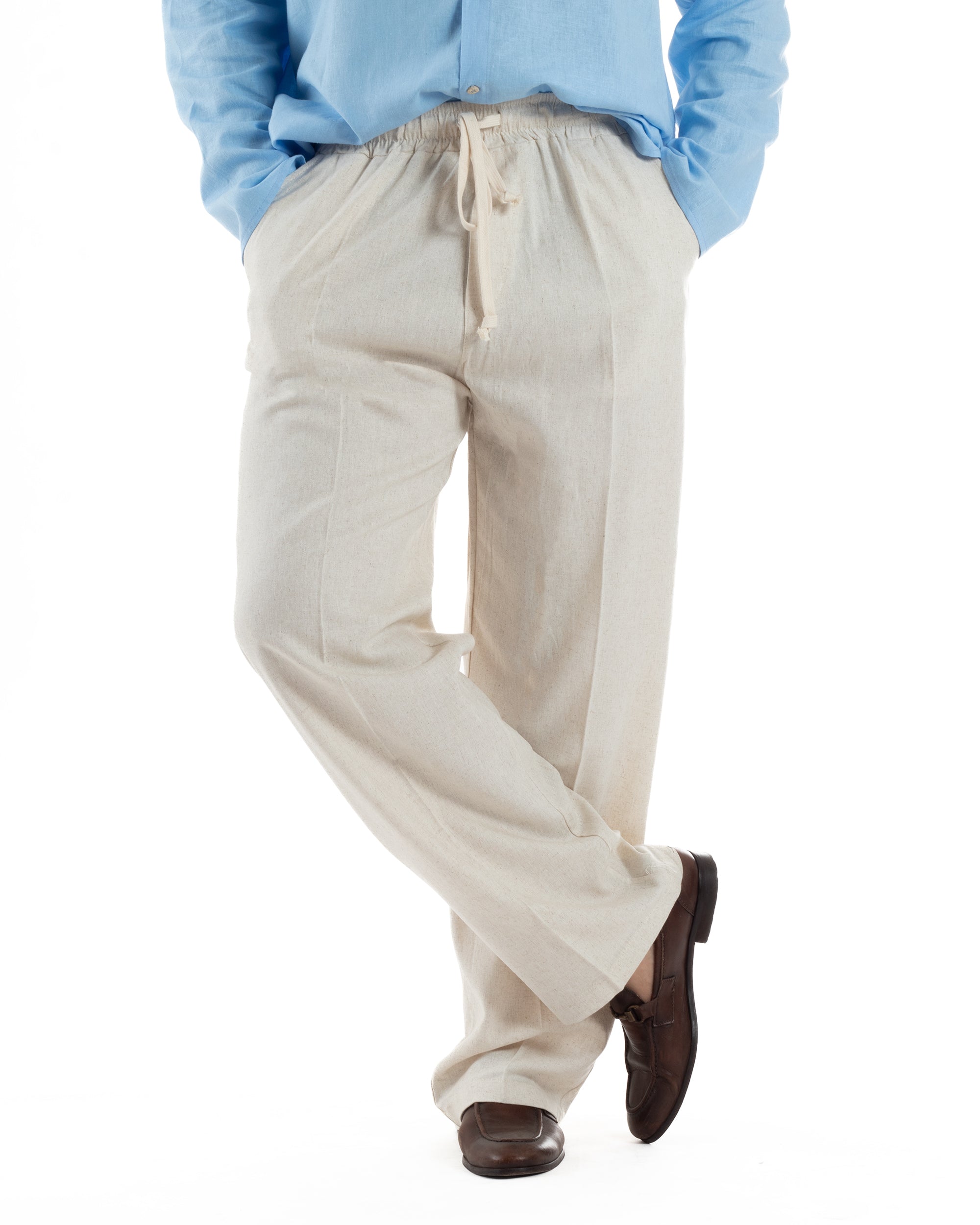 Pantalaccio Lino Baggy Fit P6305A