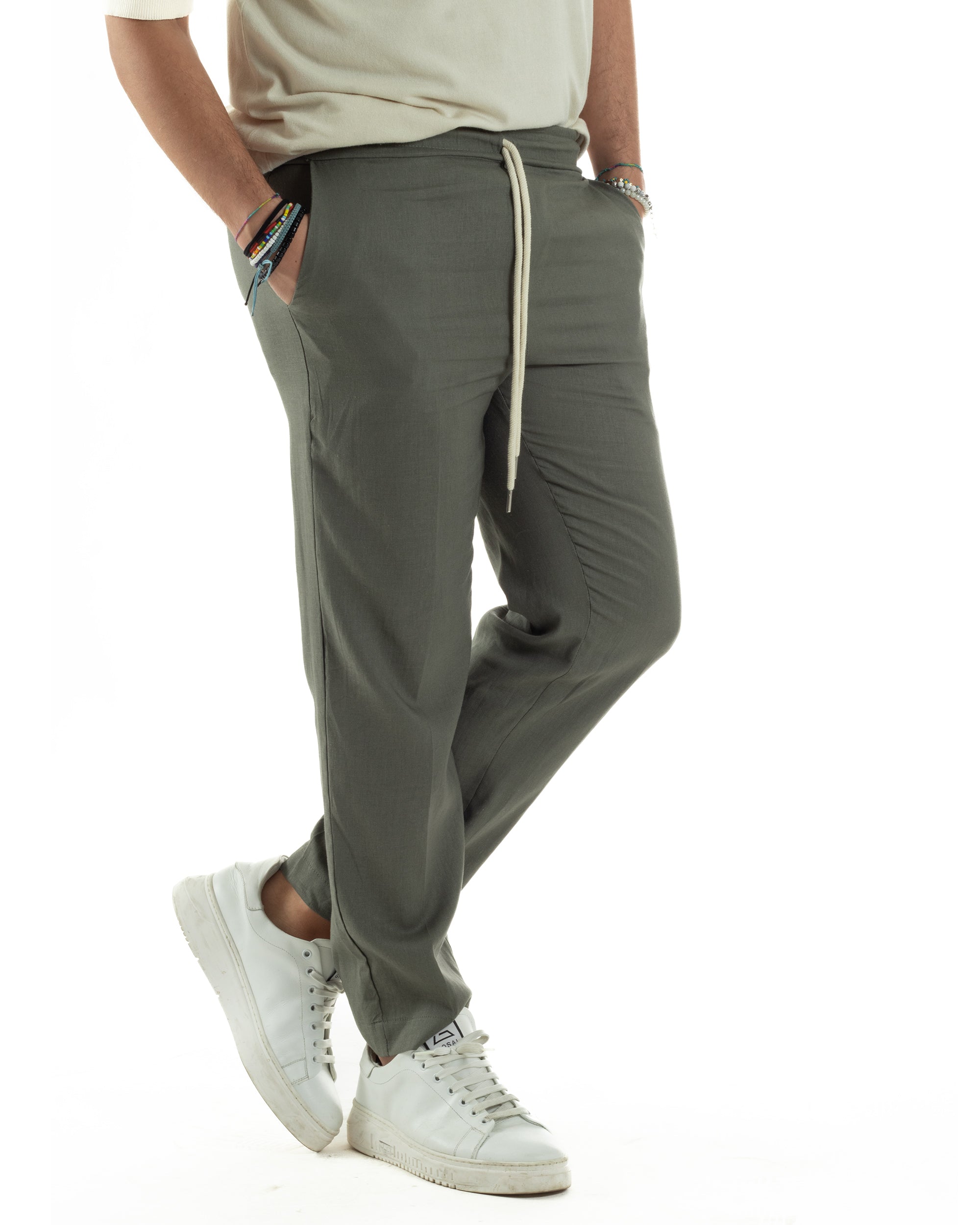 Pantalaccio Lino Regular Fit P6337A