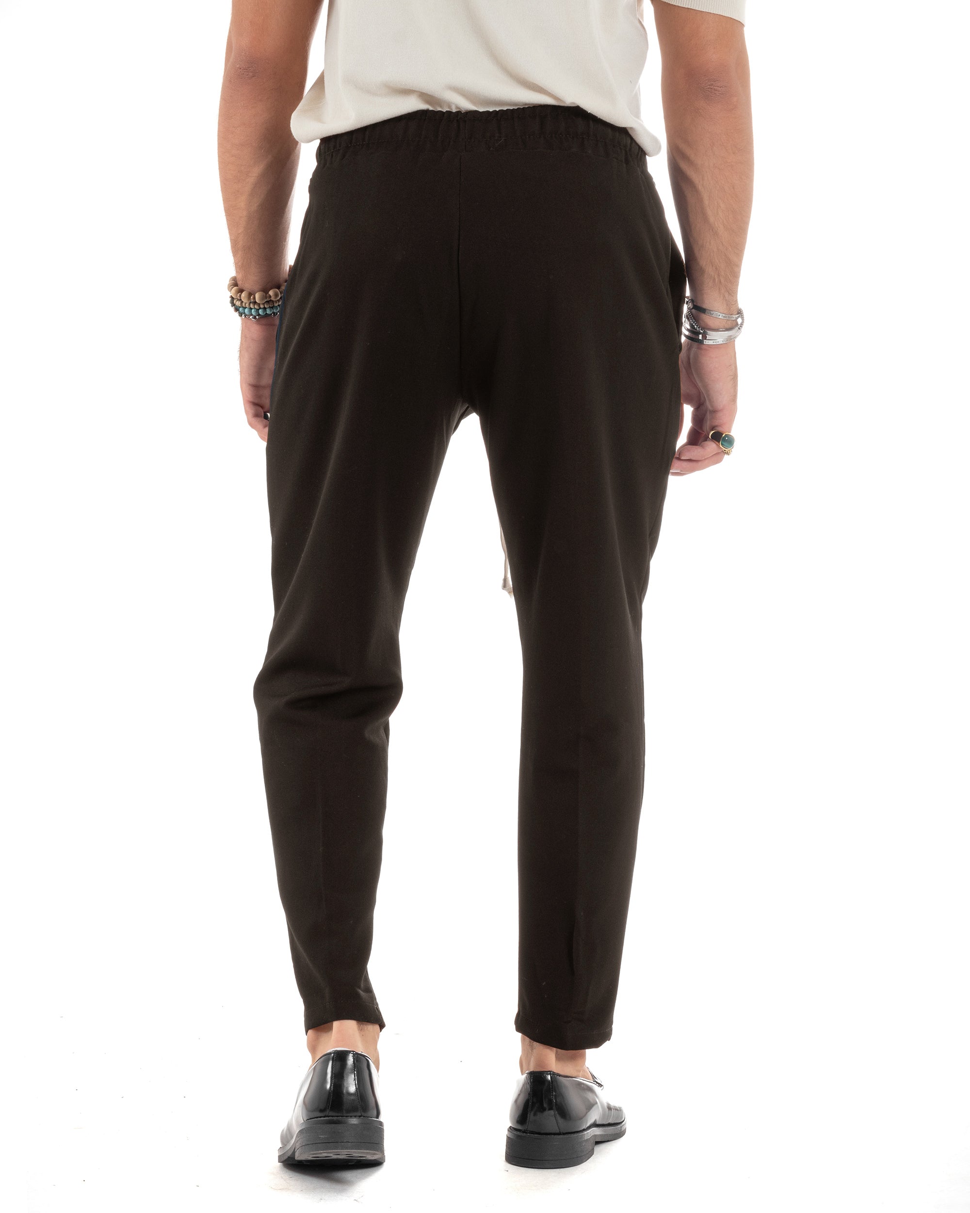 Pantaloni uomo pantalaccio morbido coulisse viscosa invernale marrone P6522A