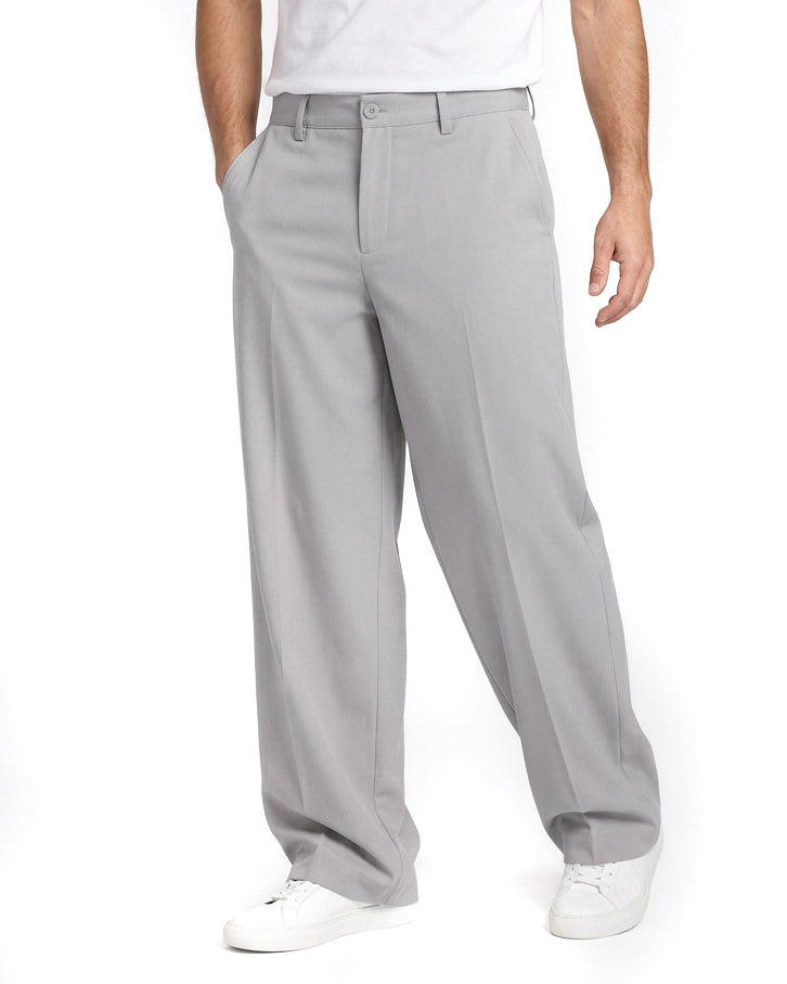 Taglio baggy e tasche laterali dei pantaloni grigi GIOSAL.