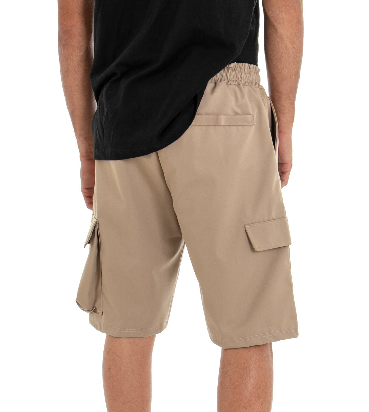 Bermuda Pantaloncino Uomo Shorts Stampa Cargo Beige GIOSAL-PC1522A