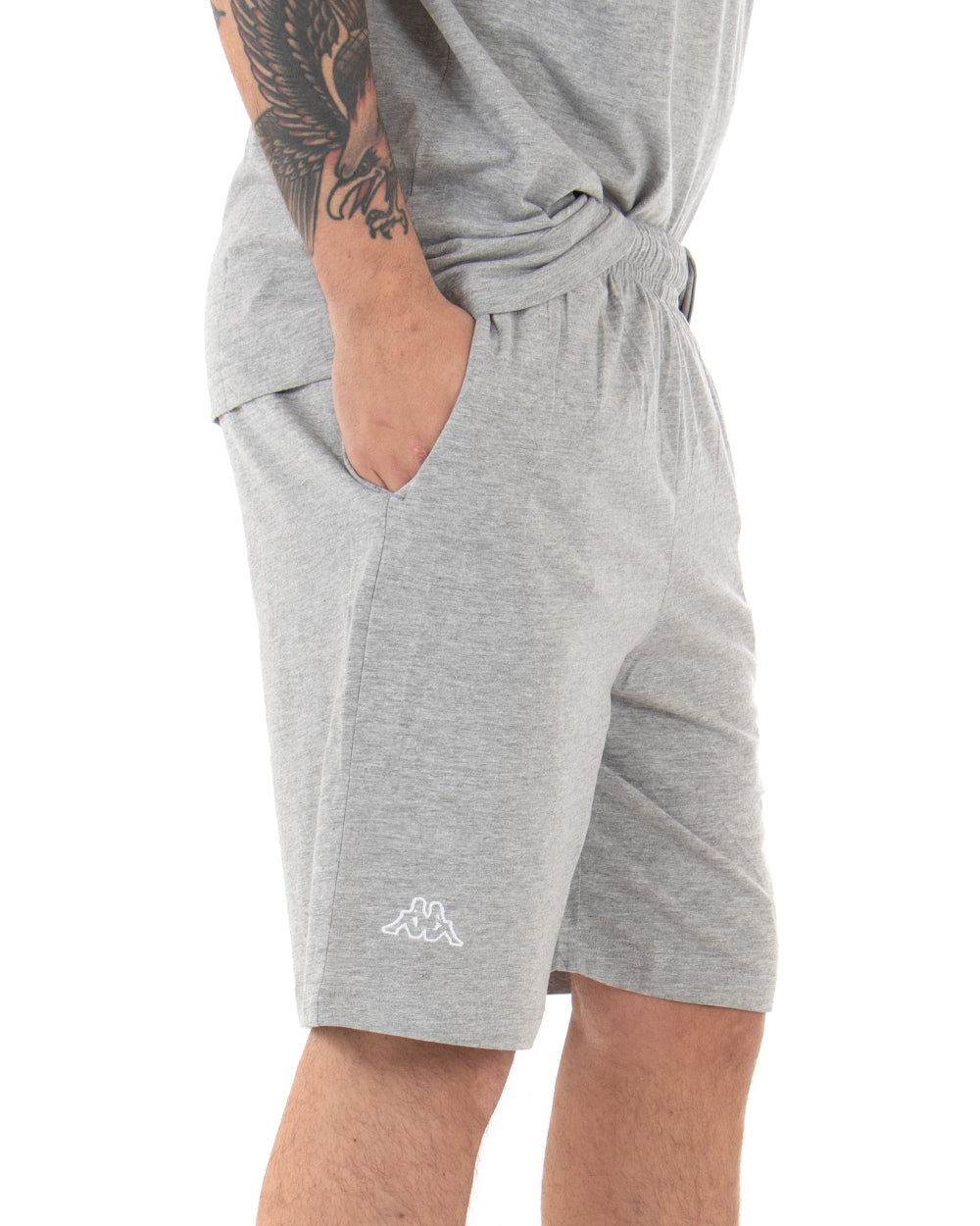 Bermuda Pantaloncino Corto Uomo Kappa Logo Piccolo Cabong Grigio GIOSAL-PC1608A