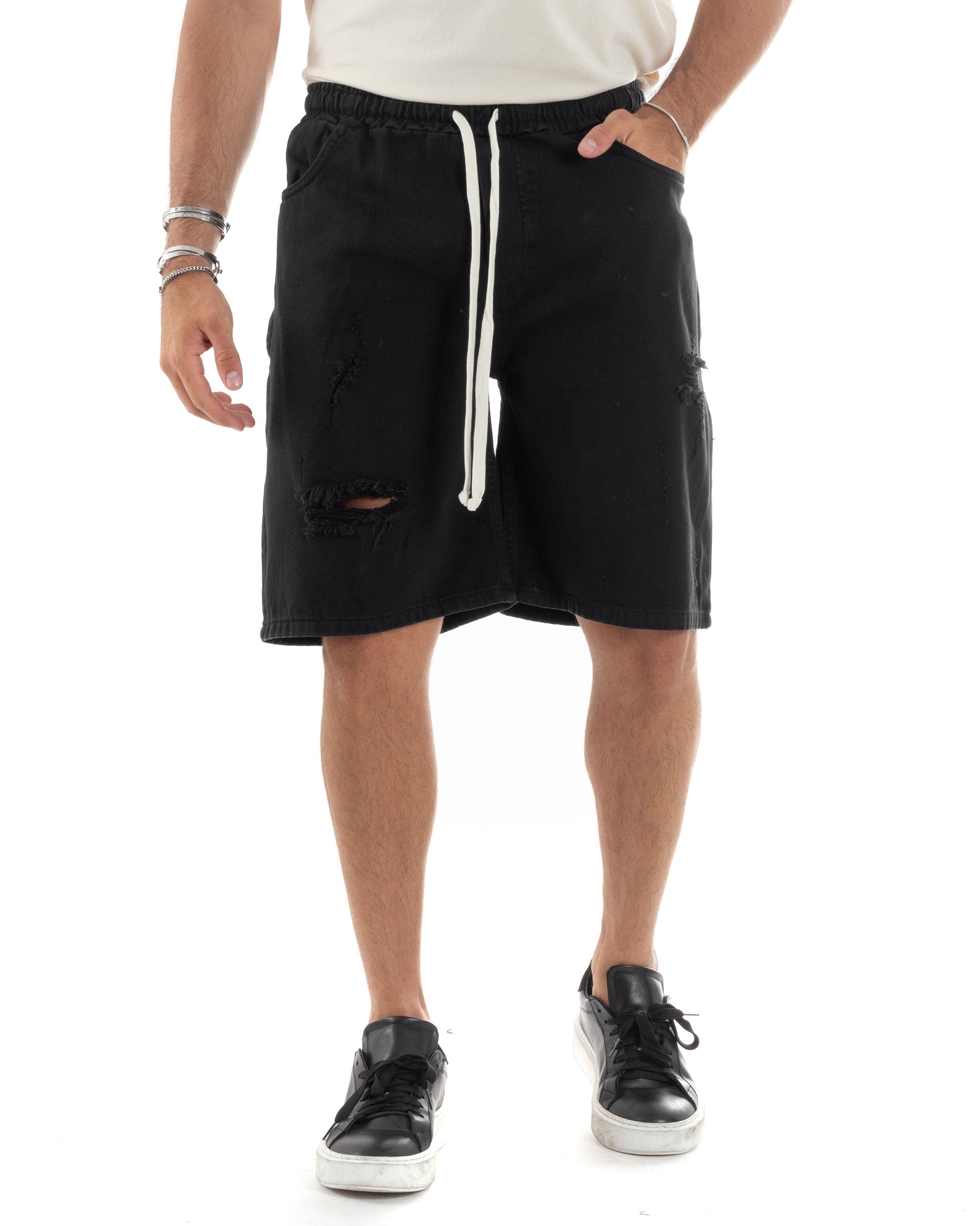 Crosshatch Sinwood Nero Pantaloncini Casual Uomo Crosshatch Sinwood Nero Pantaloncini Casual Uomo