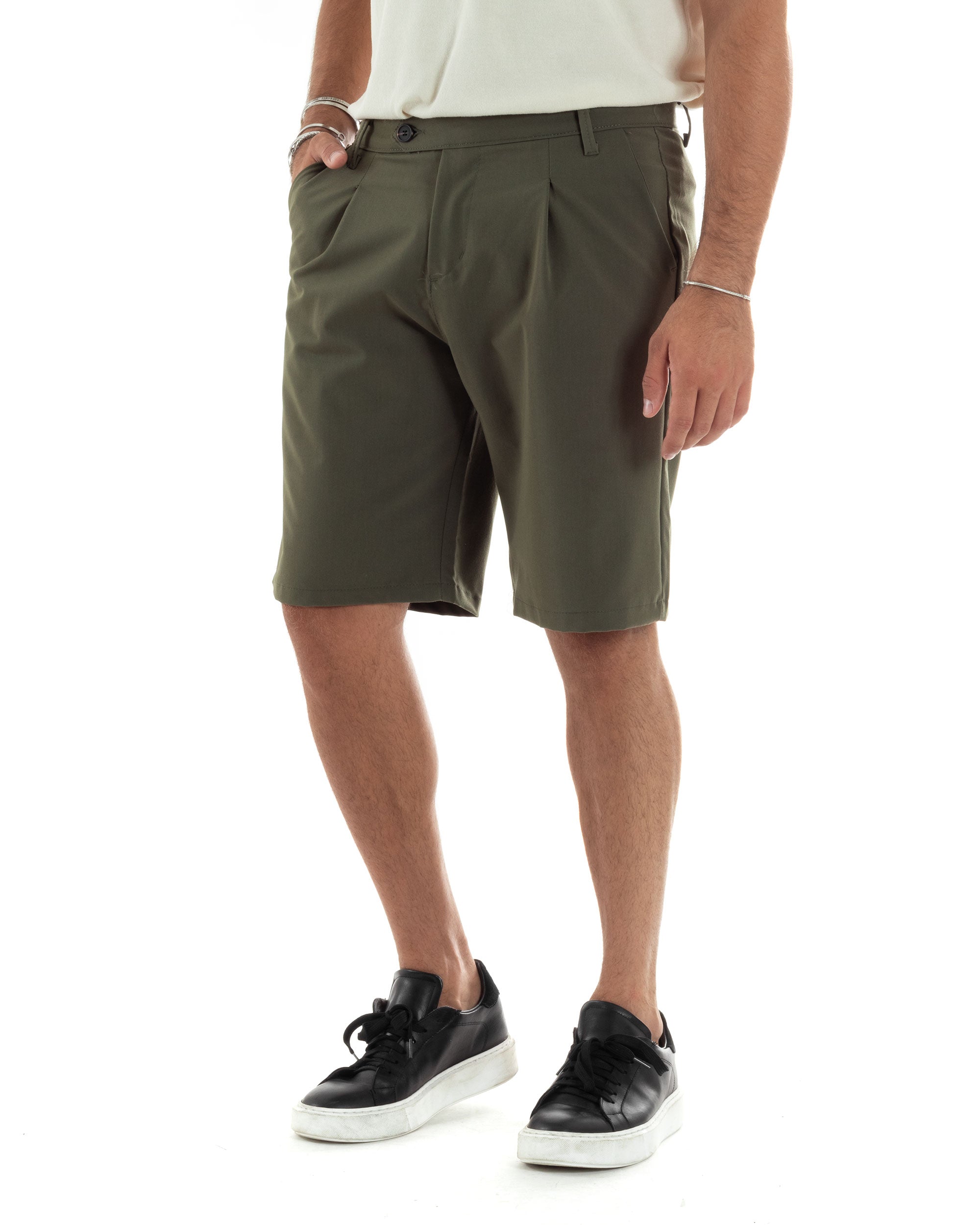 Bermuda Viscosa Abbottonatura Allungata PC1975A