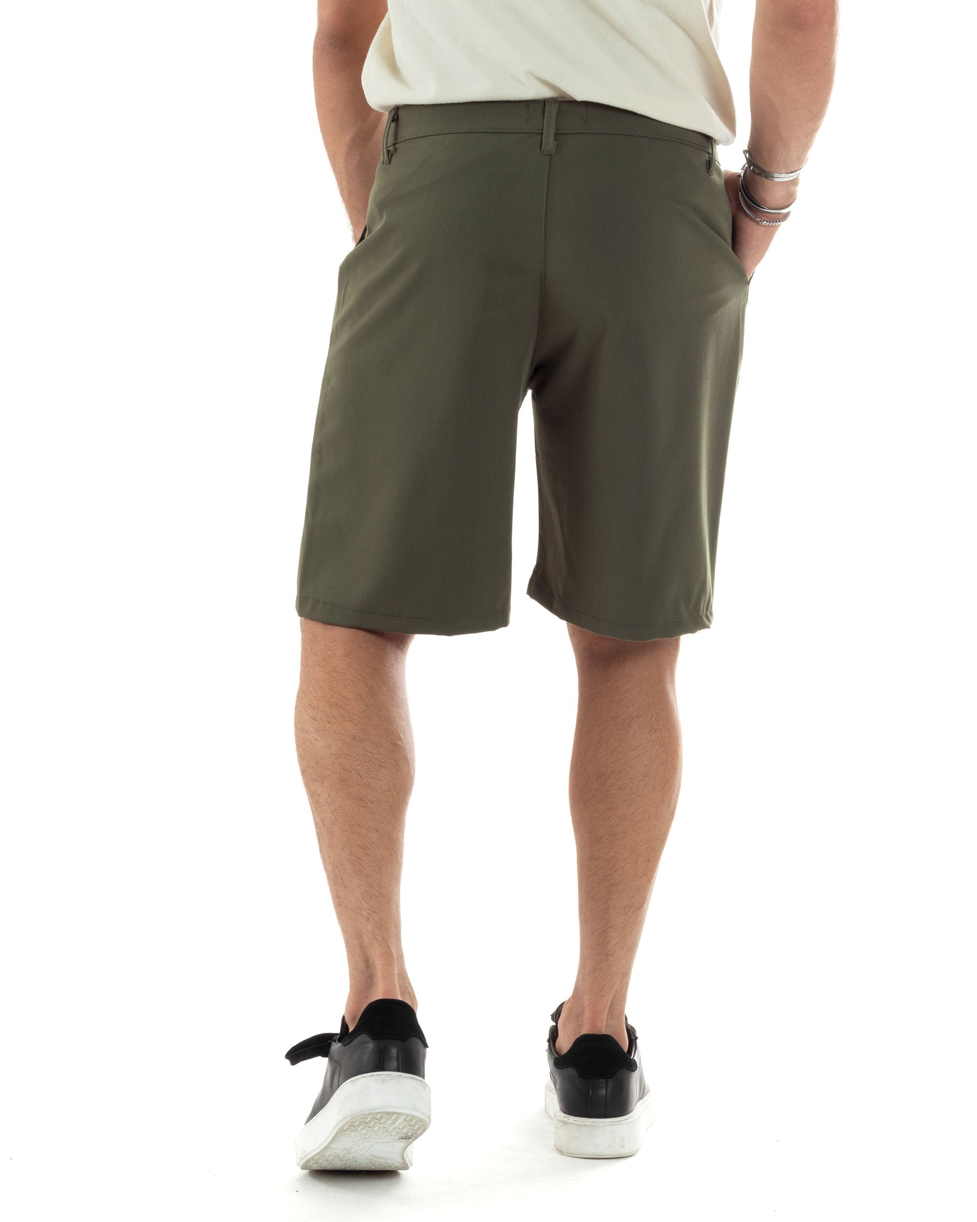 Bermuda Viscosa Abbottonatura Allungata PC1975A