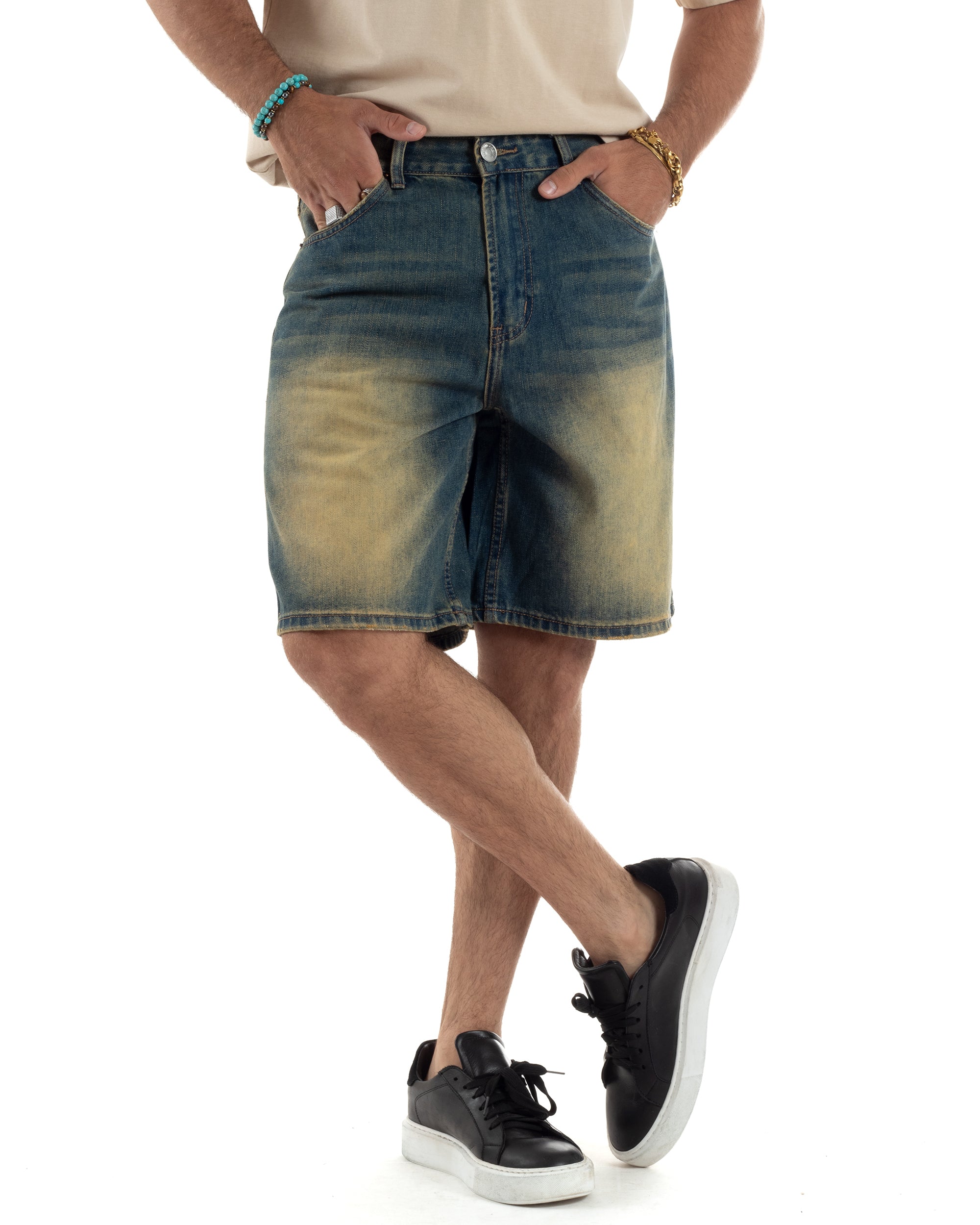 Bermuda Jeans Sabbiato Denim Regular Fit PC1984A