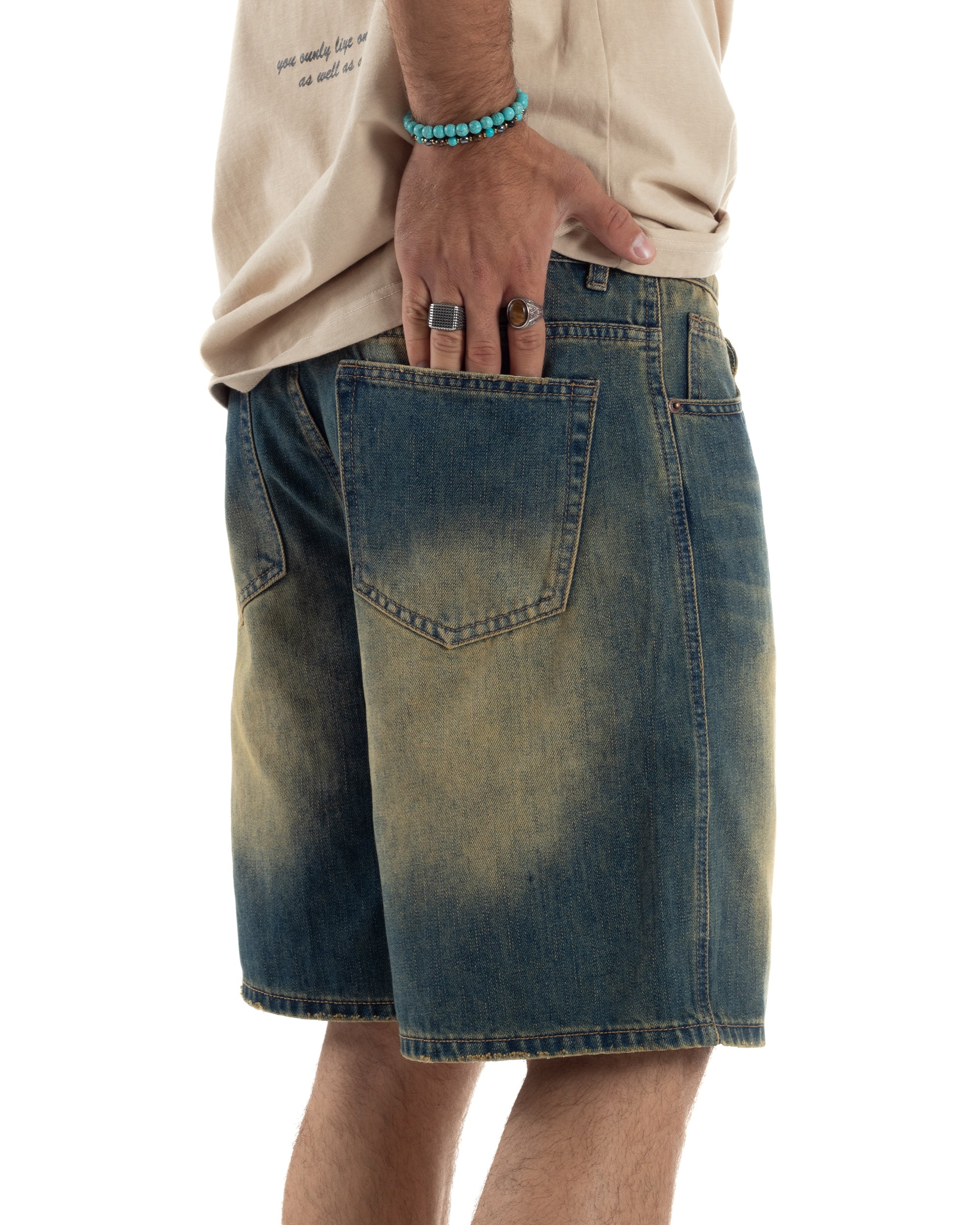 Bermuda Jeans Sabbiato Denim Regular Fit PC1984A