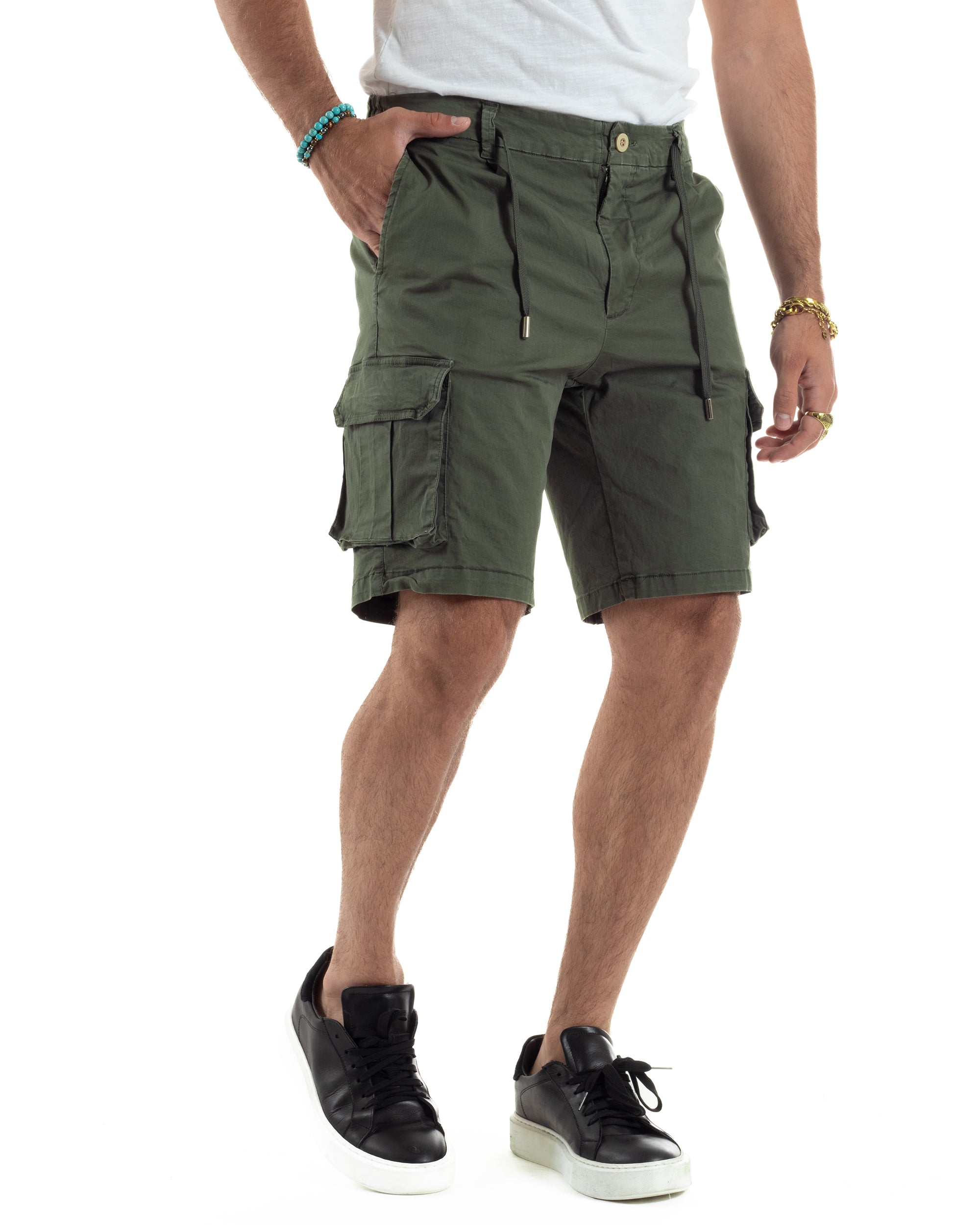 Solid Vizela Pantaloncini Cargo Da Uomo In Cotone 100% – Bermuda Con Tasche Multiple E Vestibilità Regular