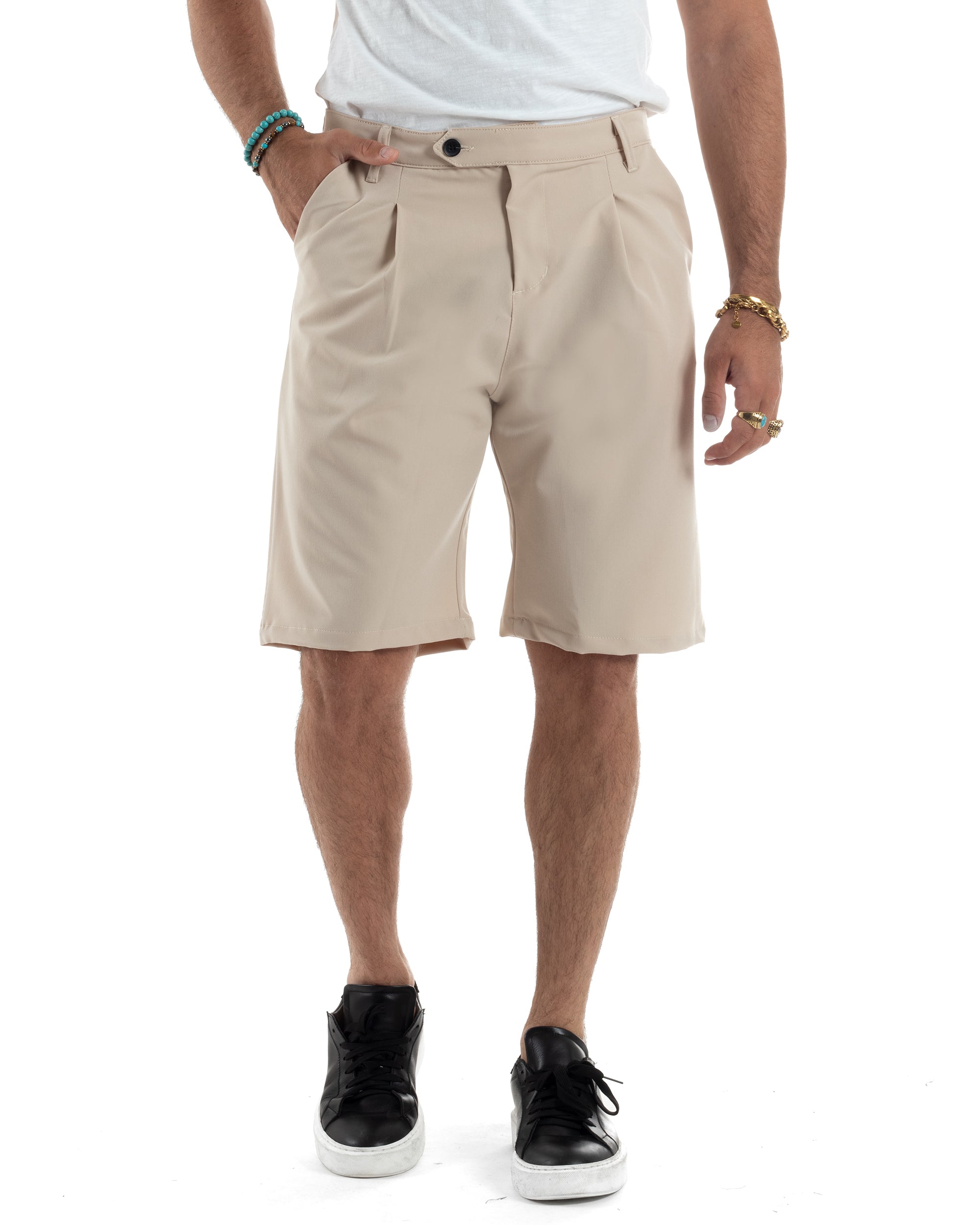 Bermuda Viscosa Abbottonatura Allungata PC1993A