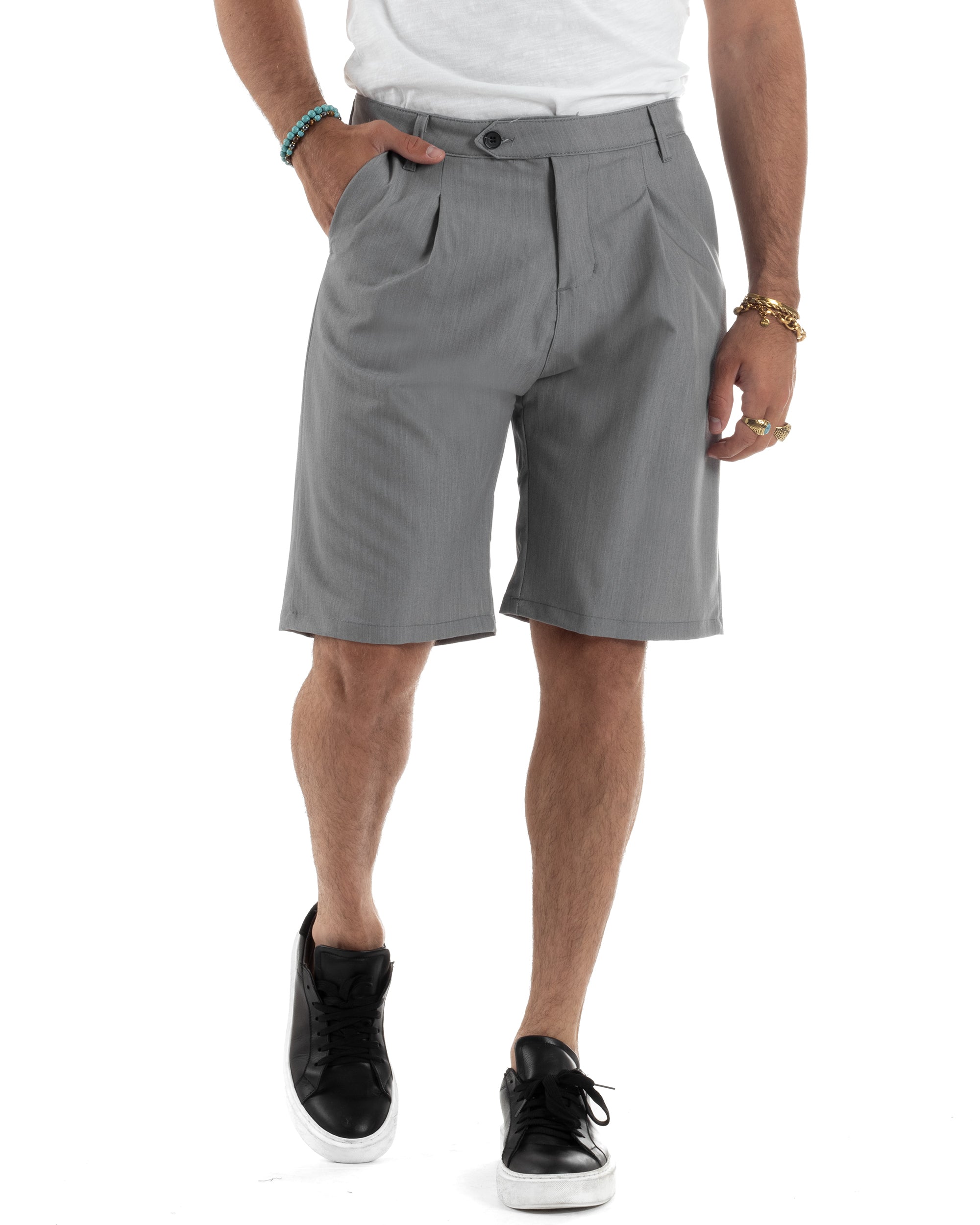 Bermuda Viscosa Abbottonatura Allungata PC1995A