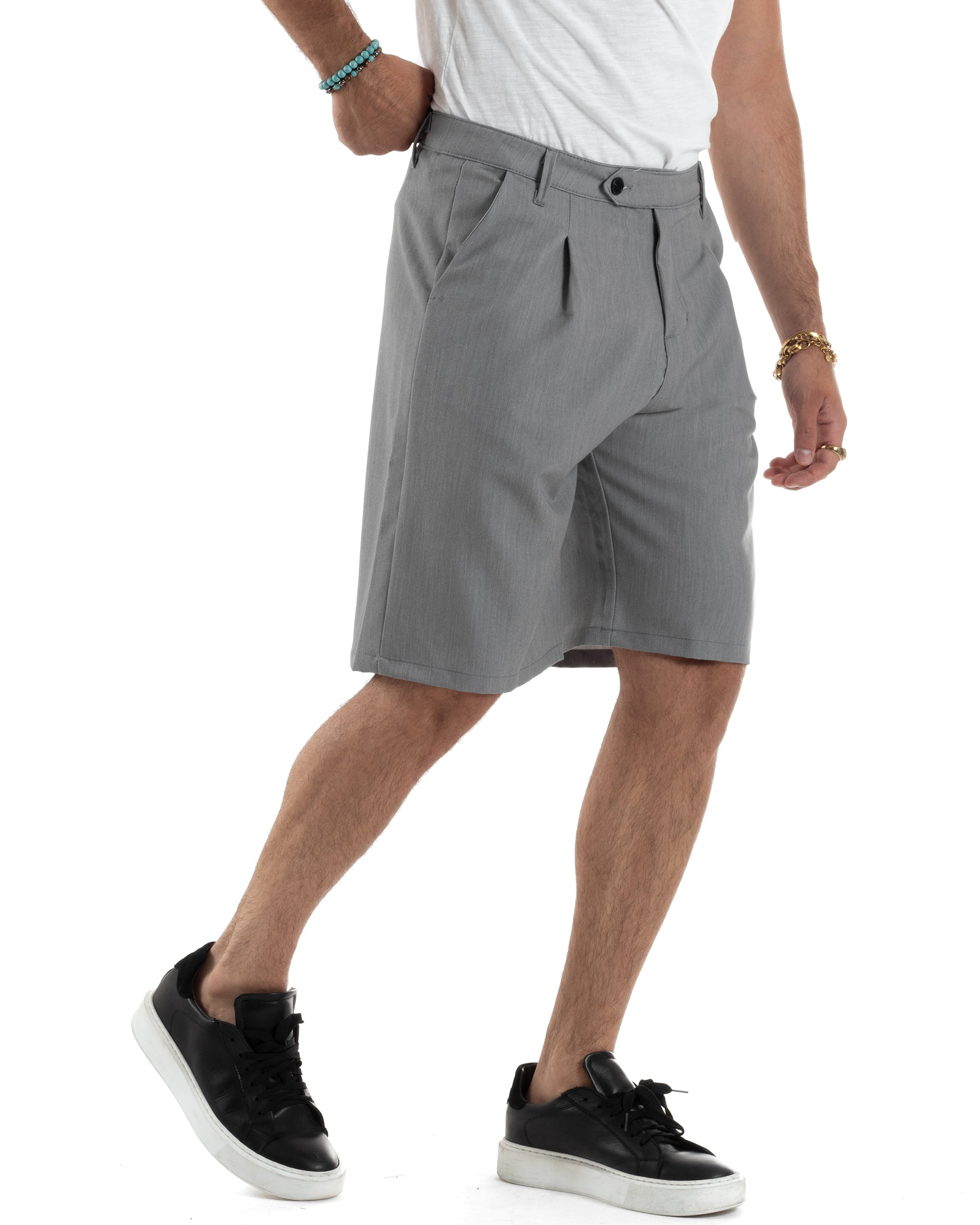 Bermuda Viscosa Abbottonatura Allungata PC1995A