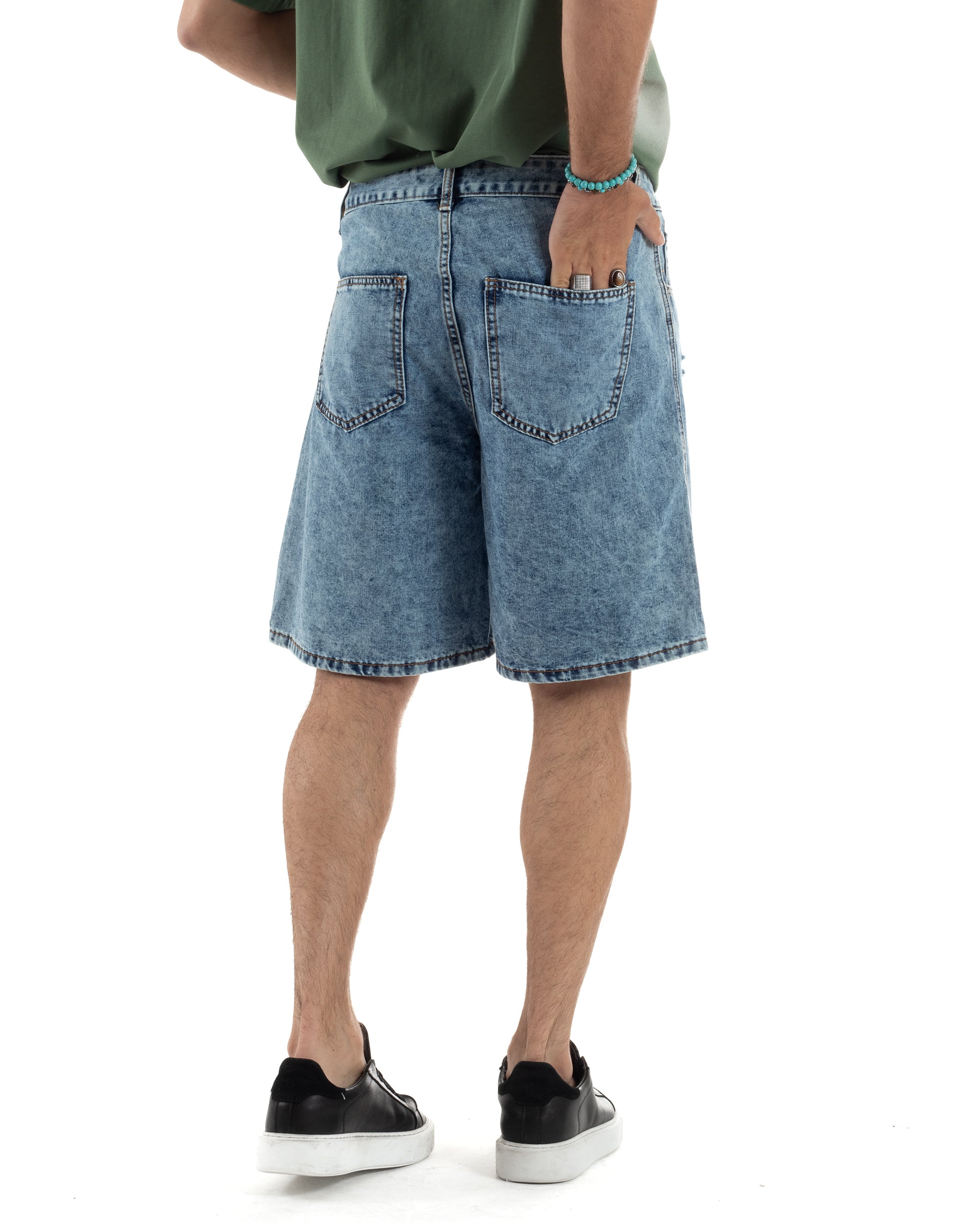 Bermuda Jeans Baggy Fit Rotture PC1997A