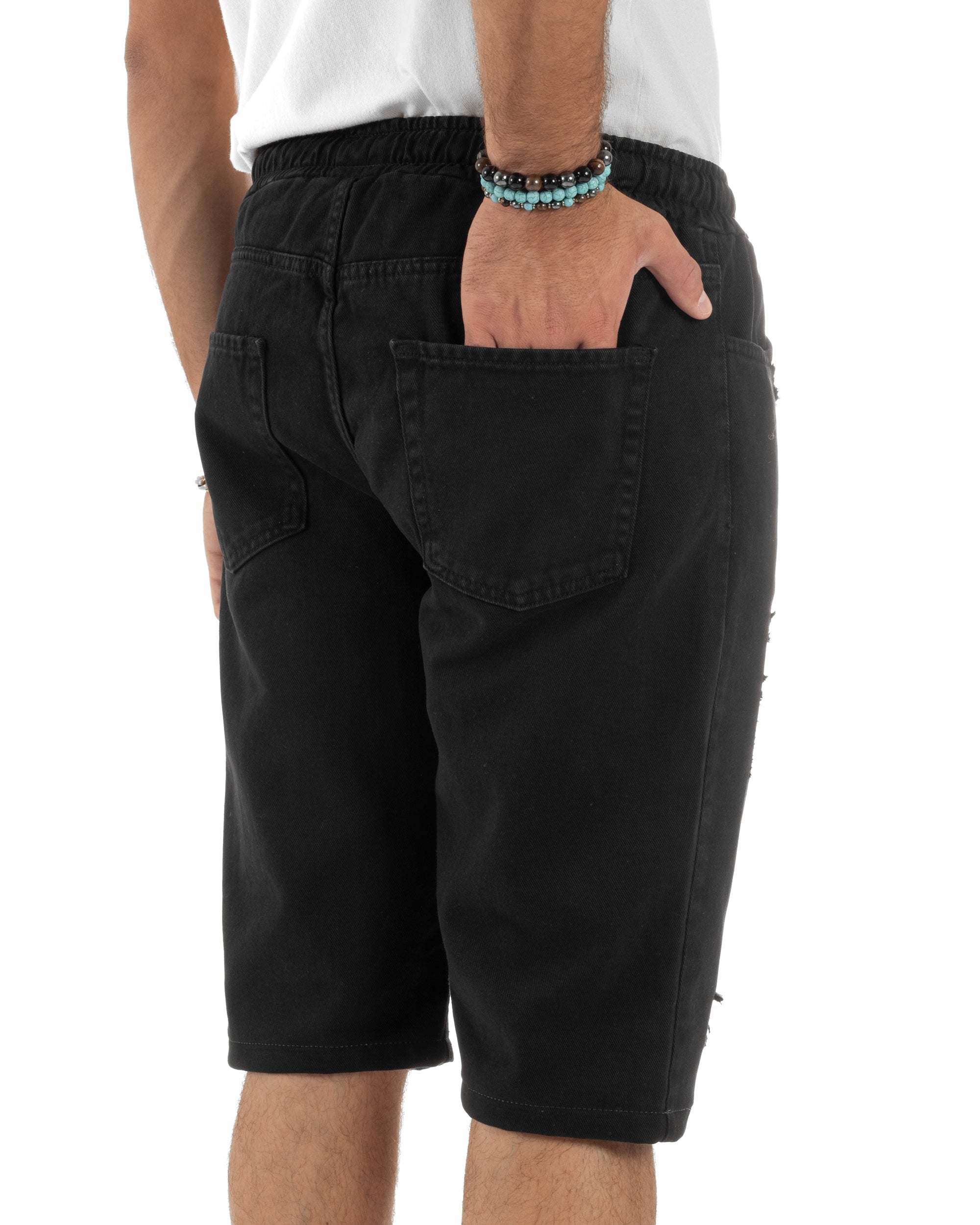 Bermuda Jeans Con Rotture Regular Fit PC1999A