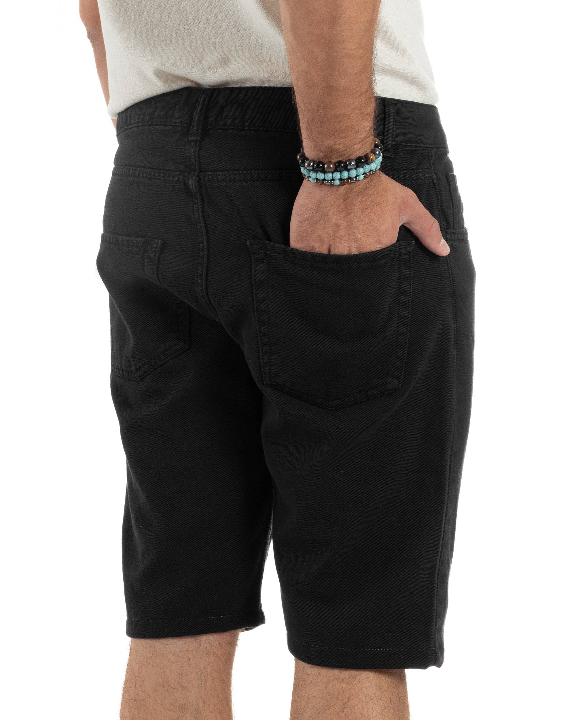 Bermuda-Shorts mit fünf Taschen, einfarbig, normale Passform, PC2005A