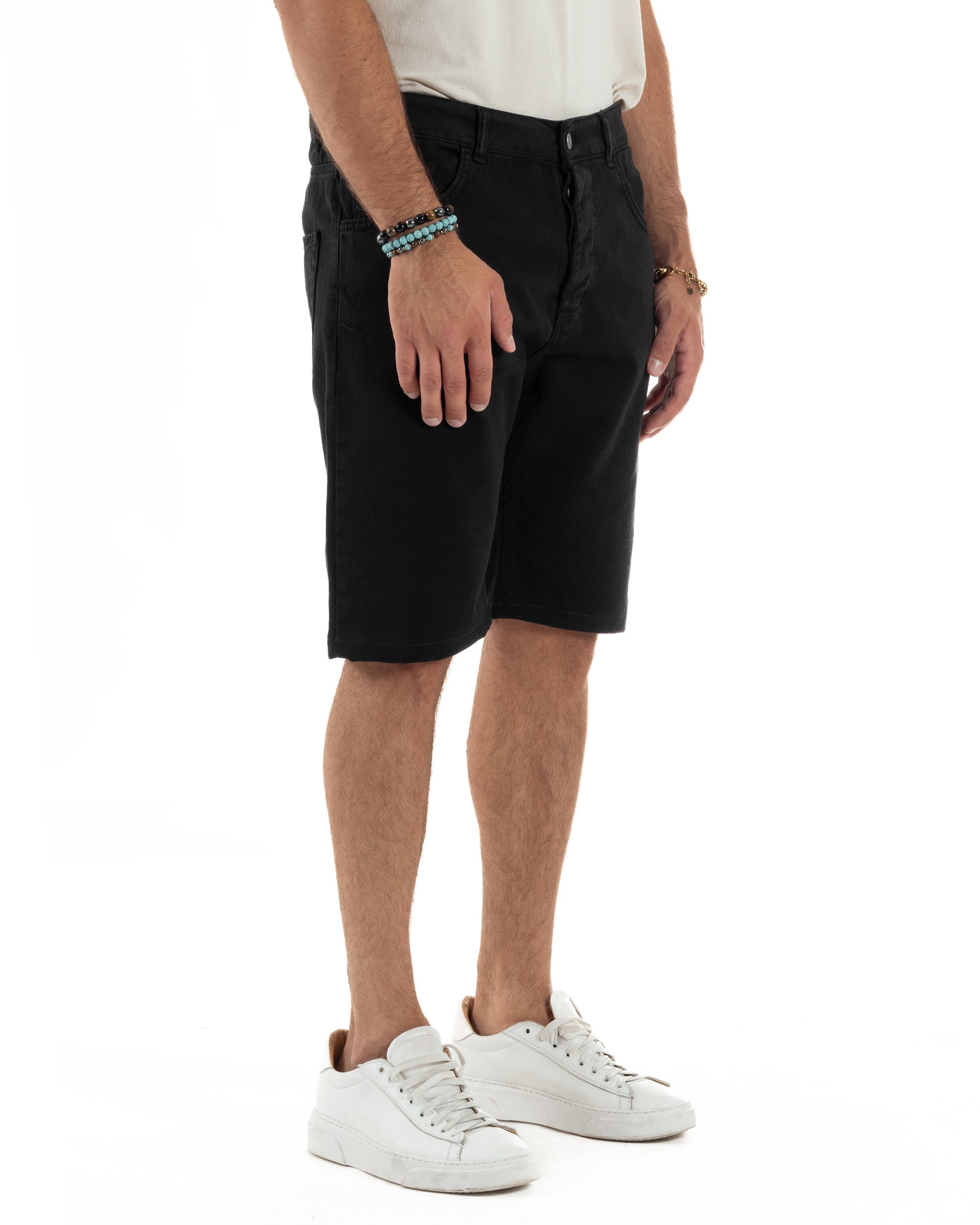 Bermuda-Shorts mit fünf Taschen, einfarbig, normale Passform, PC2005A