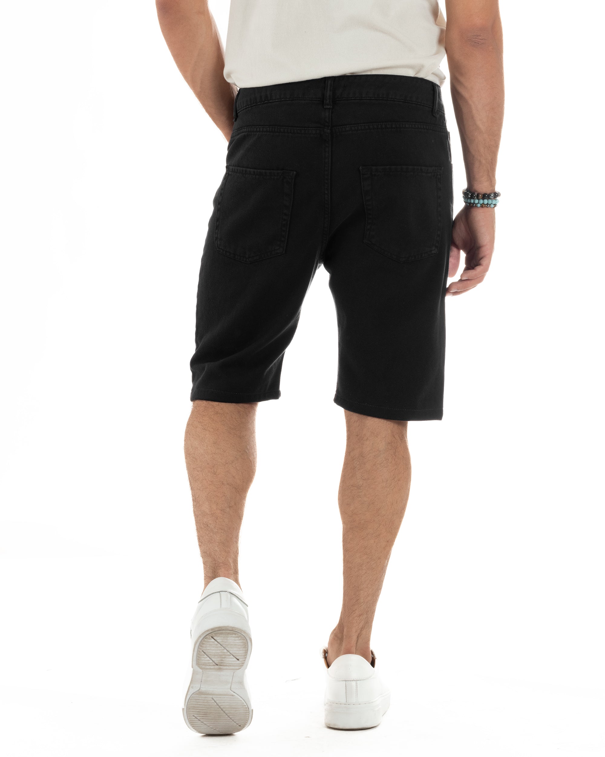Bermuda-Shorts mit fünf Taschen, einfarbig, normale Passform, PC2005A