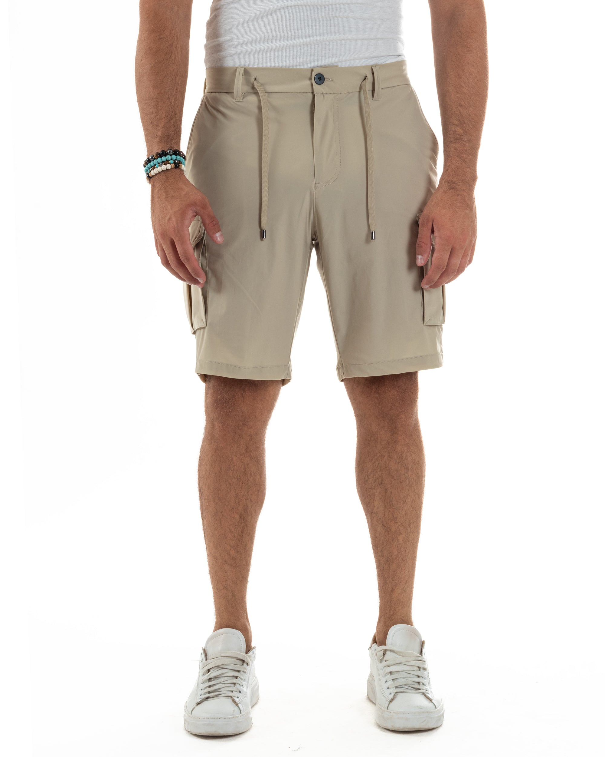 Bermuda Pantaloni Corti Cargo No Stiro PC2027A