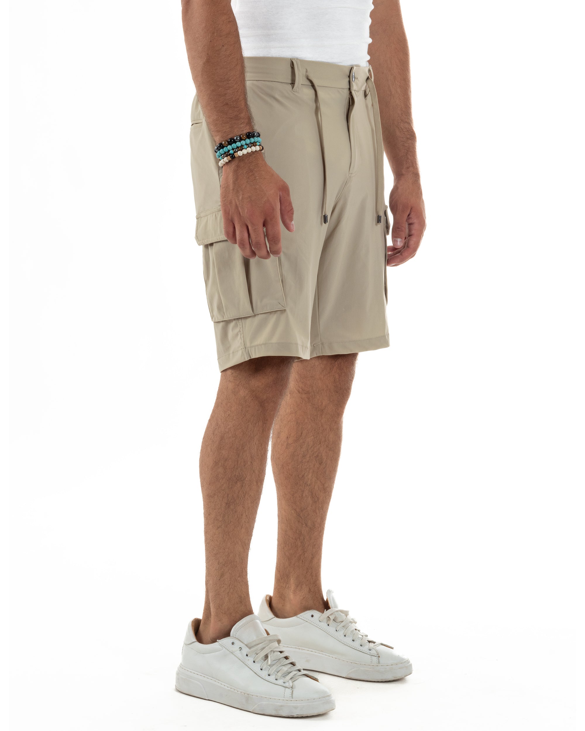 Bermuda Pantaloni Corti Cargo No Stiro PC2027A