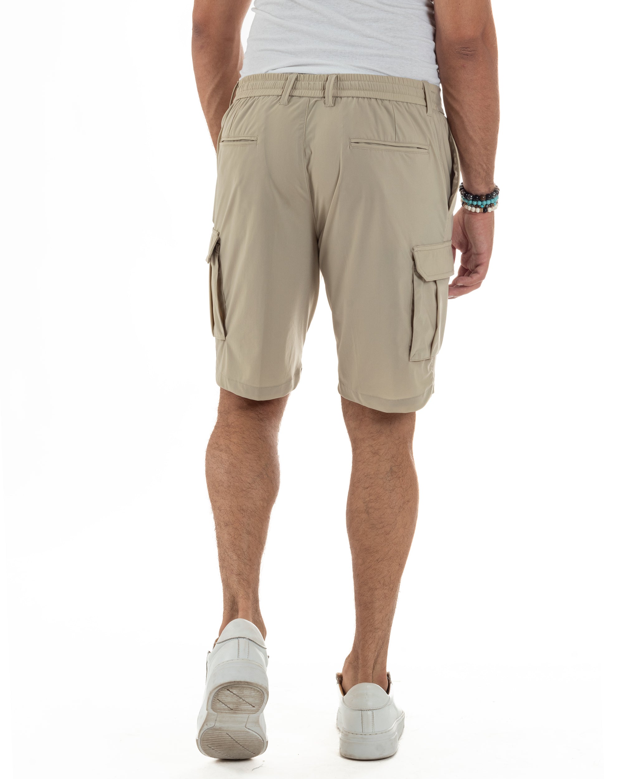 Bermuda Pantaloni Corti Cargo No Stiro PC2027A