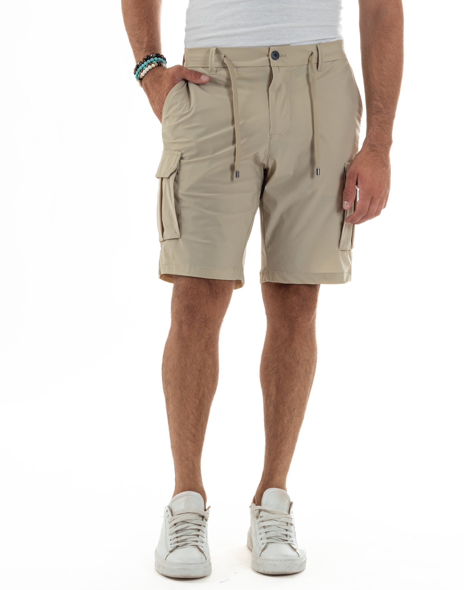 Bermuda Pantaloni Corti Cargo No Stiro PC2027A