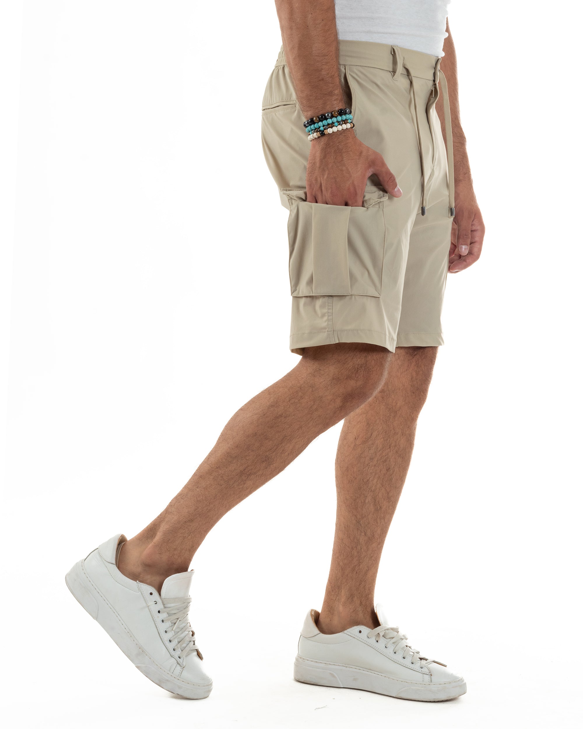 Bermuda Pantaloni Corti Cargo No Stiro PC2027A