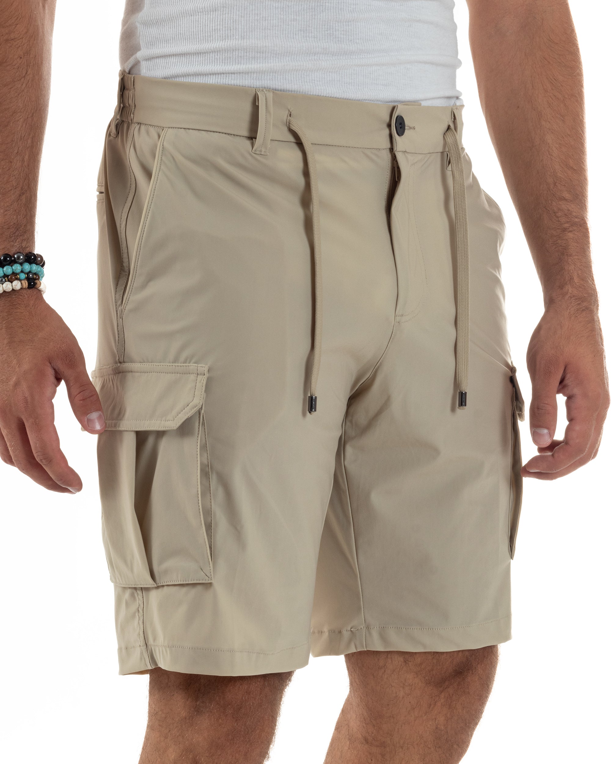 Bermuda Pantaloni Corti Cargo No Stiro PC2027A