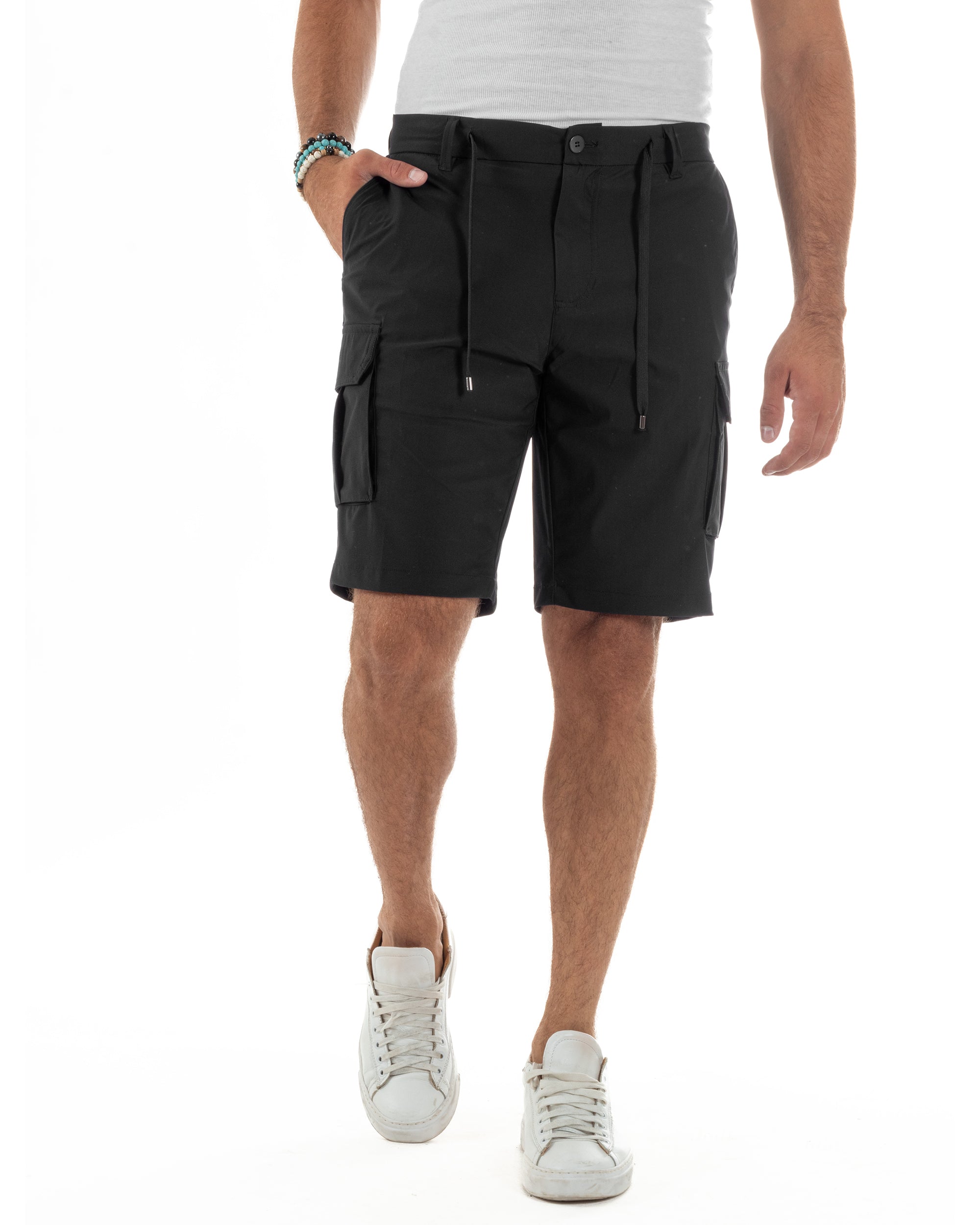 Bermuda Pantaloni Corti Cargo No Stiro PC2028A