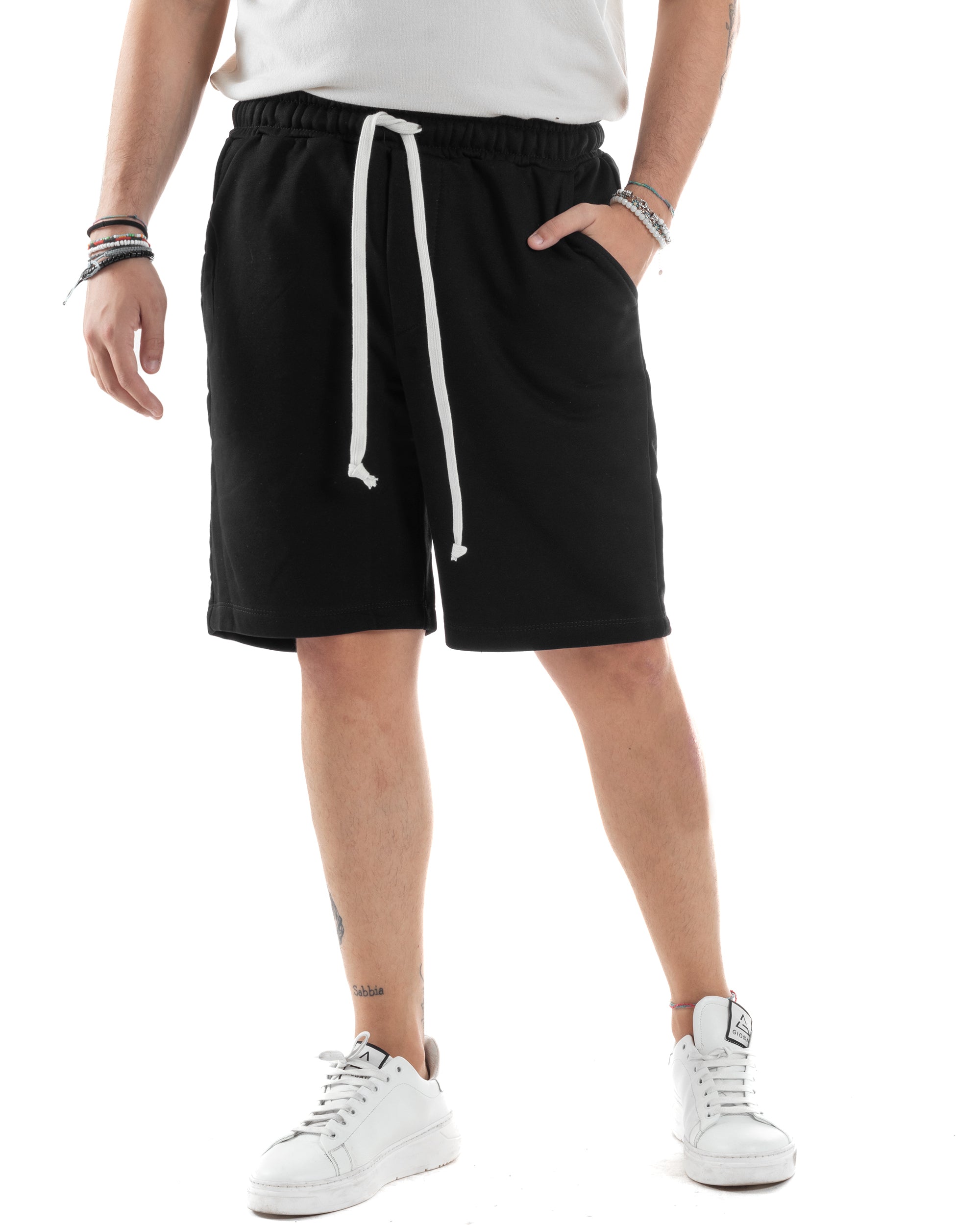 Bermuda Tuta Cotone Coulisse Regular Fit Basic PC2030A