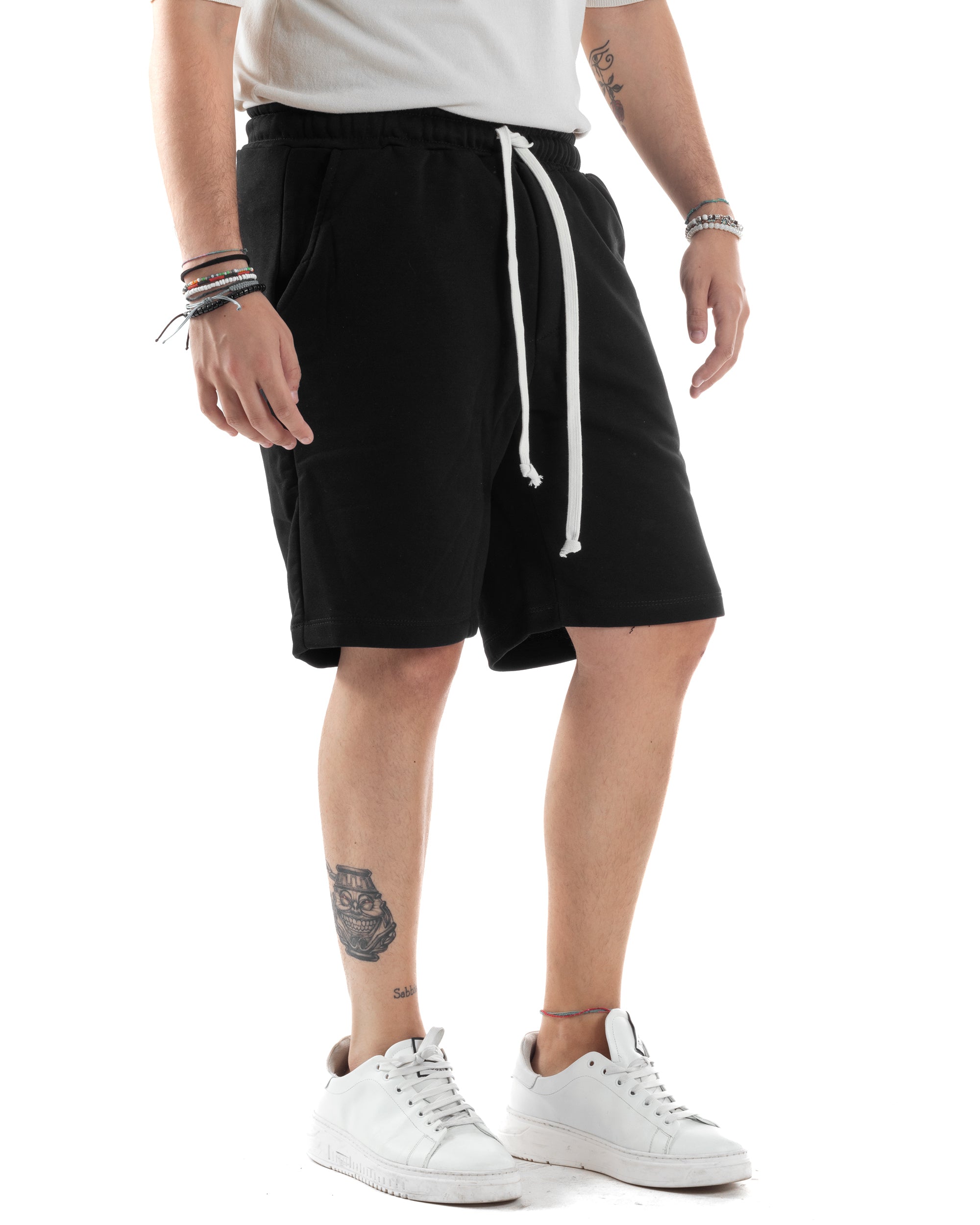 Bermuda Tuta Cotone Coulisse Regular Fit Basic PC2030A