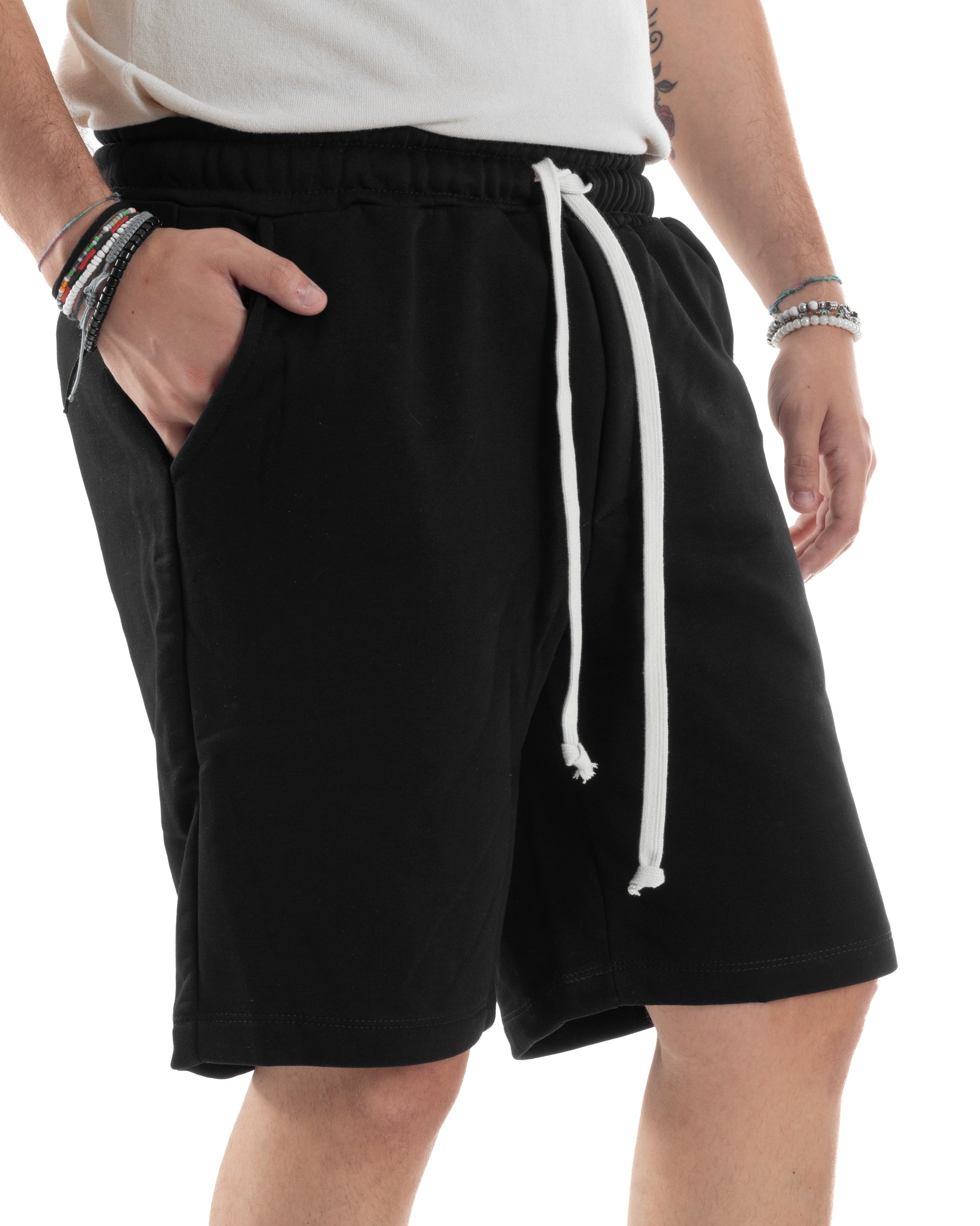 Bermuda Tuta Cotone Coulisse Regular Fit Basic PC2030A