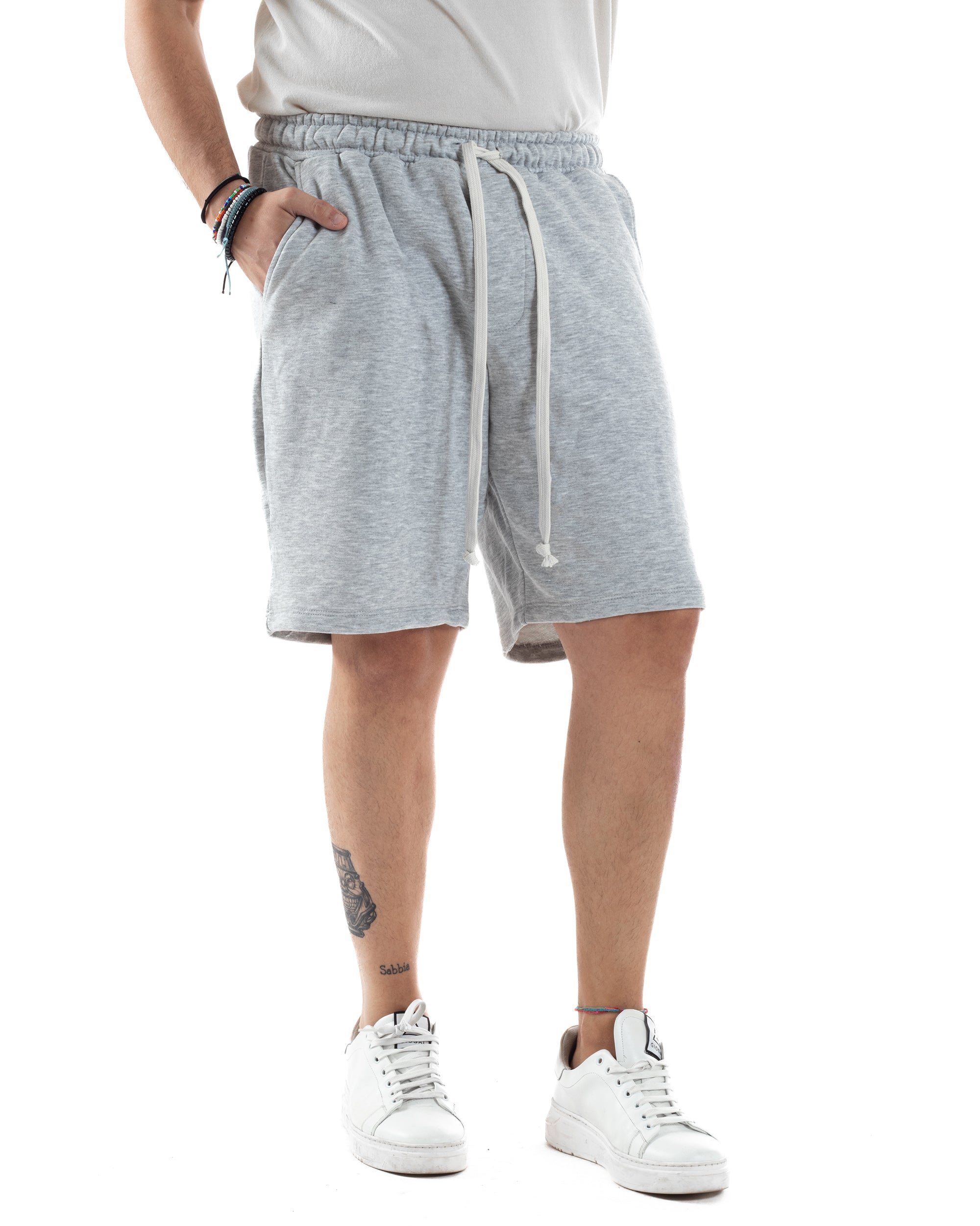 Bermuda Tuta Cotone Coulisse Regular Fit Basic PC2031A