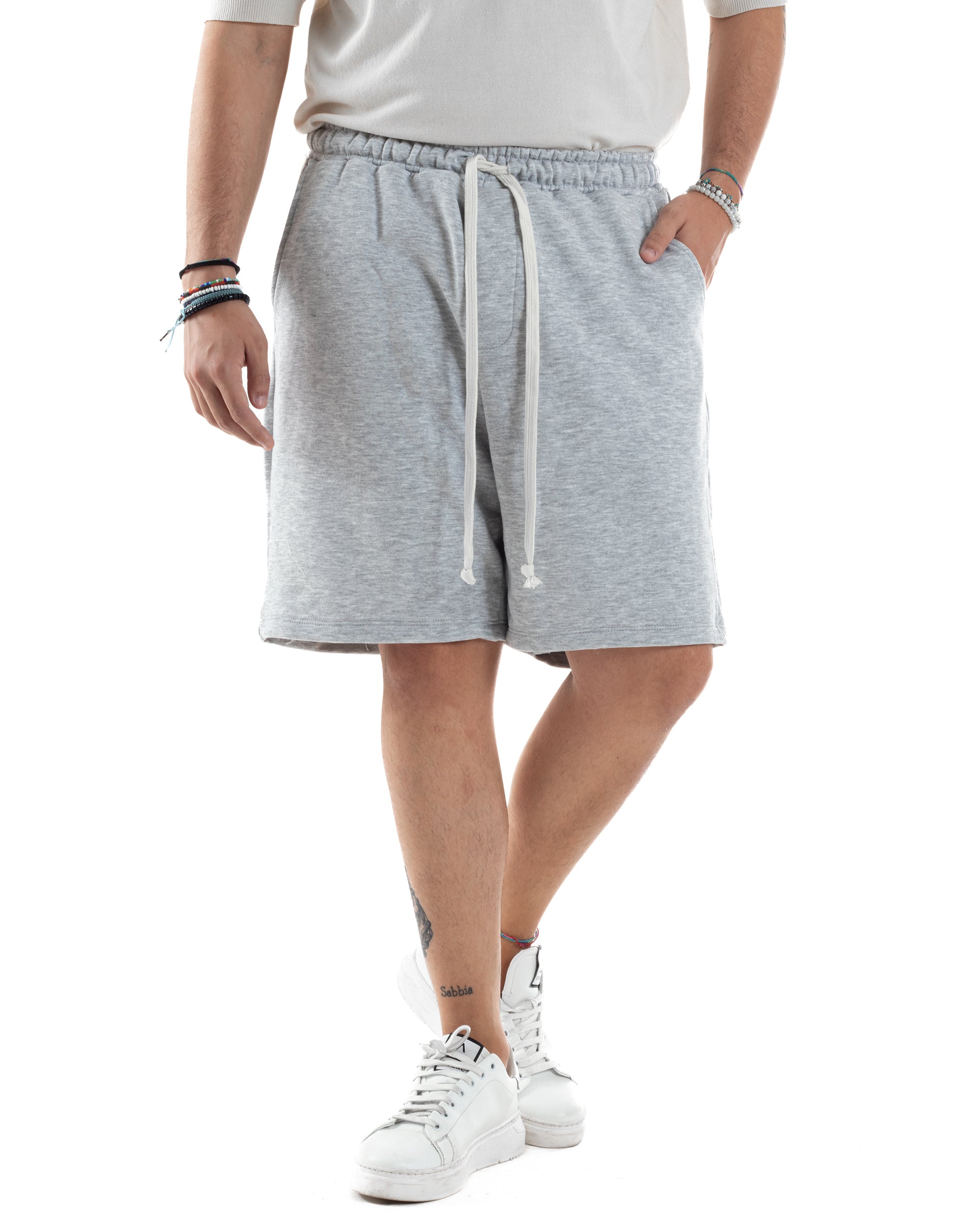 Bermuda Tuta Cotone Coulisse Regular Fit Basic PC2031A