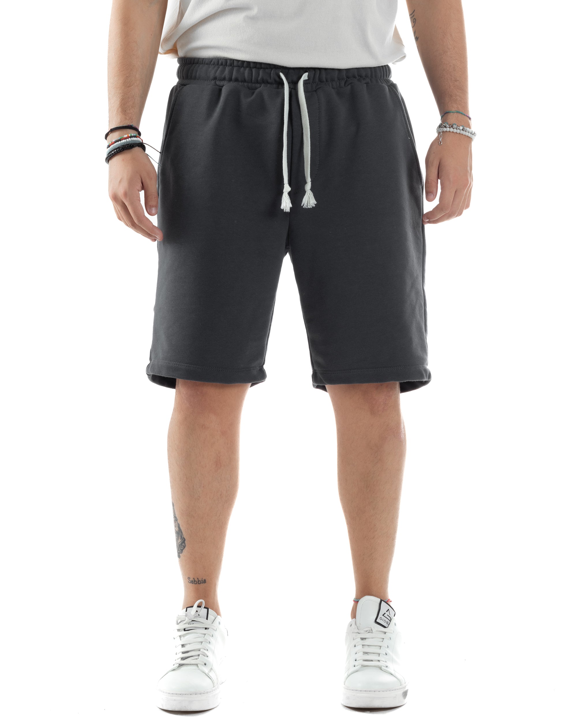 Bermuda Tuta Cotone Coulisse Regular Fit Basic PC2032A