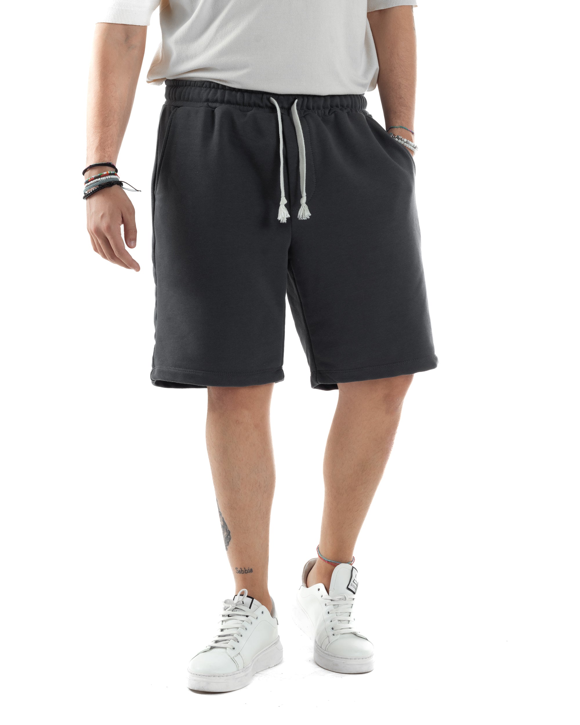 Bermuda Tuta Cotone Coulisse Regular Fit Basic PC2032A