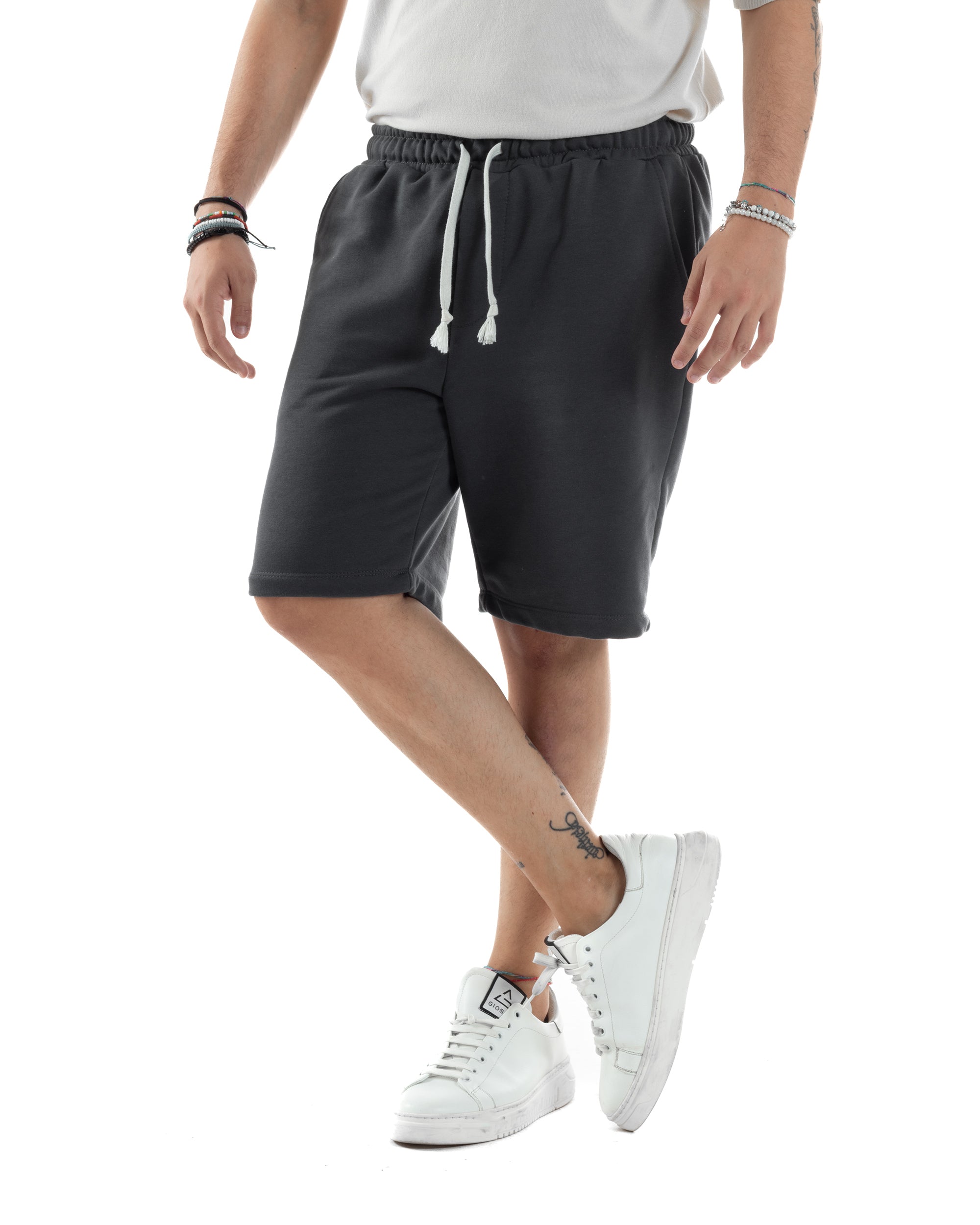 Bermuda Tuta Cotone Coulisse Regular Fit Basic PC2032A