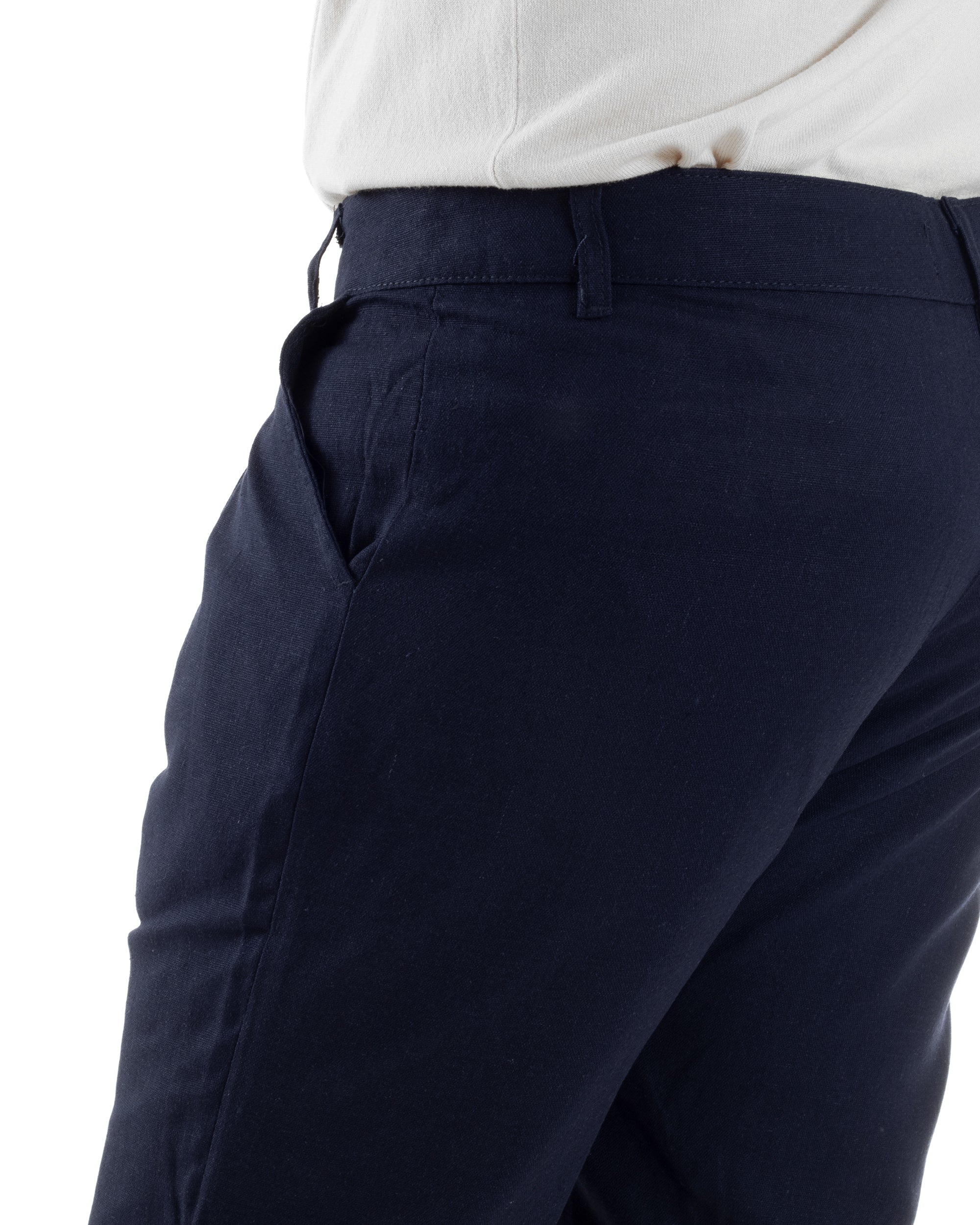 Bermuda Lino Abbottonatura Allungata PC2034A