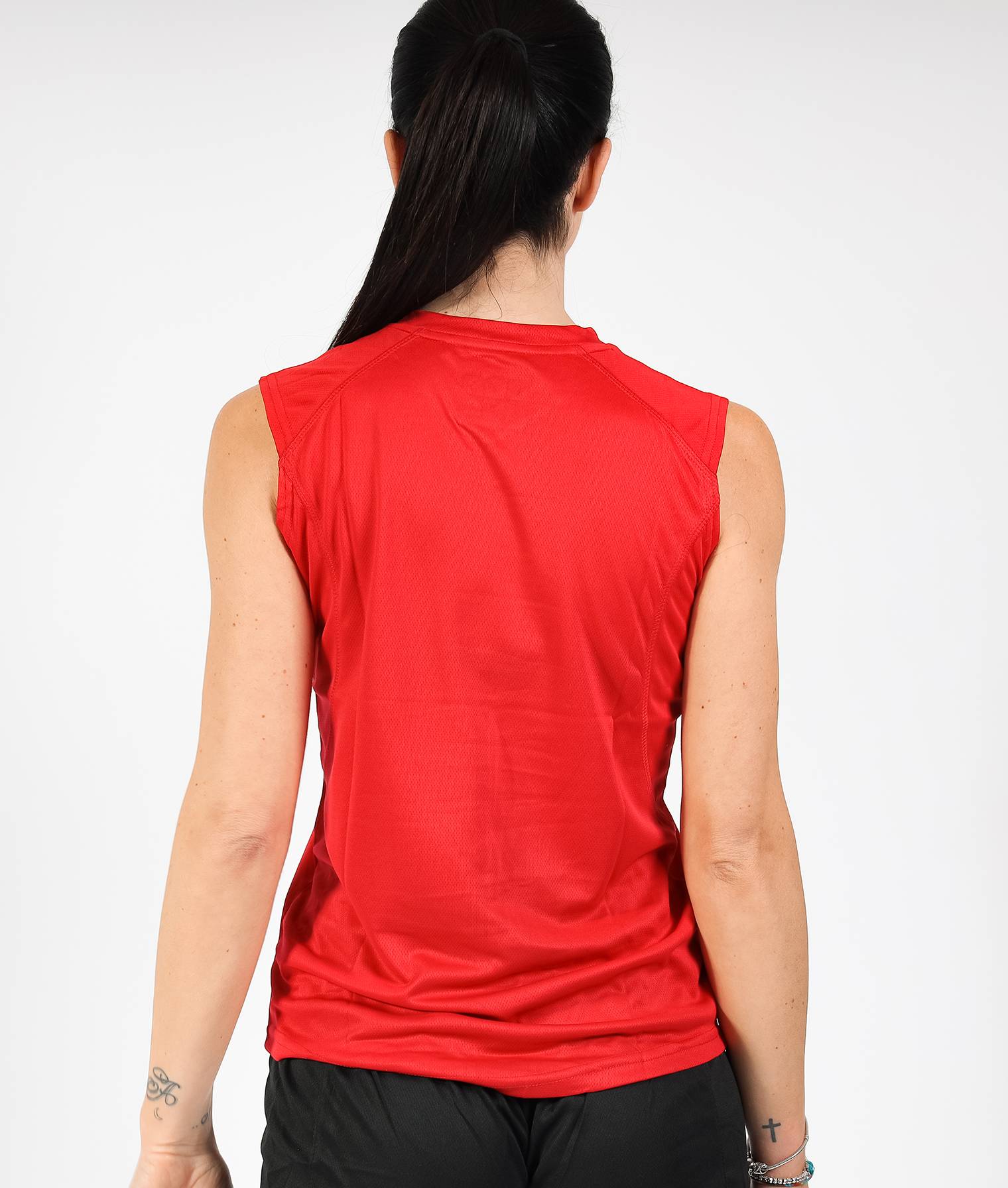 T-SHIRT SMANICATA GIVOVA ONE ROSSO Unisex Traforata Sportiva Honeycomb T-shirt Smanicata Da Ginnastica GIOSAL