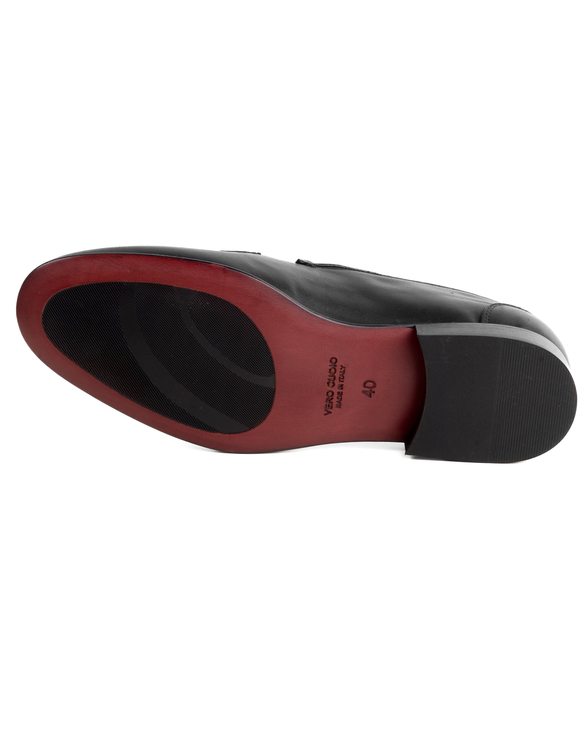 Mocassini College Uomo Con Nappine Scarpe Classiche Ecopelle Morbida Eleganti Cerimonia Suola Di Cuoio Con Ovalino Antiscivolo Casual Nero GIOSAL-S1282A