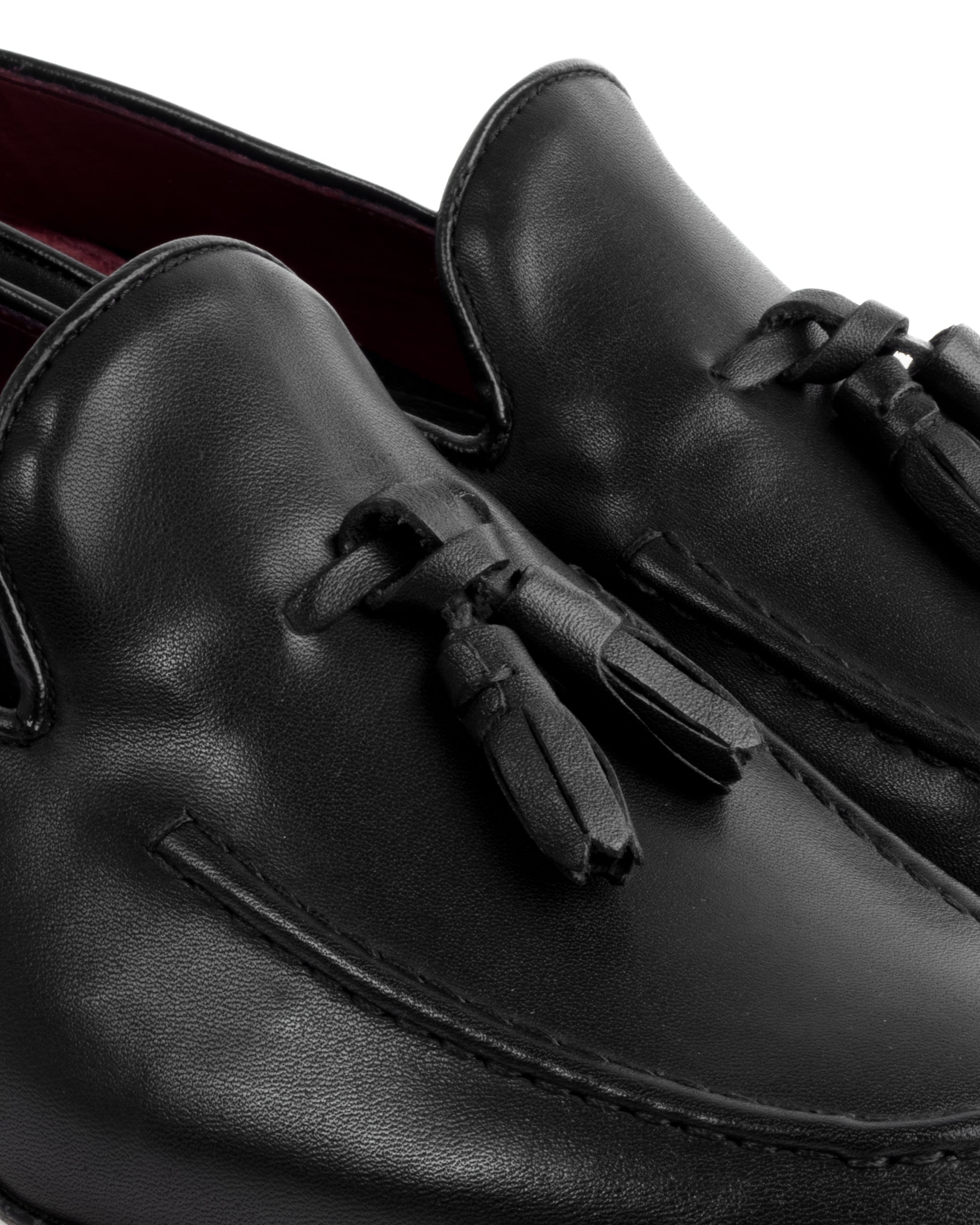 Mocassini College Uomo Con Nappine Scarpe Classiche Ecopelle Morbida Eleganti Cerimonia Suola Di Cuoio Con Ovalino Antiscivolo Casual Nero GIOSAL-S1282A