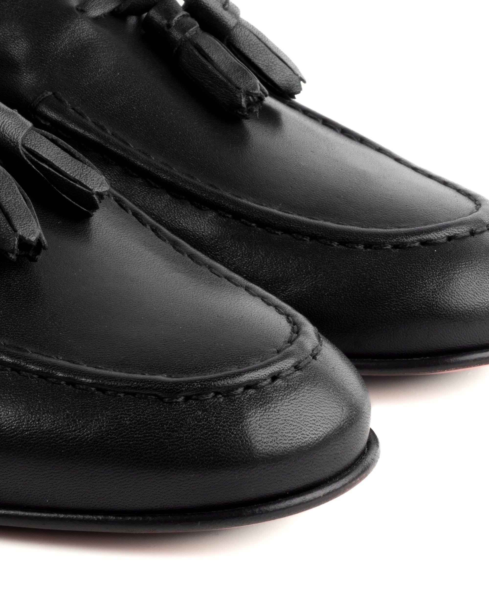 Mocassini College Uomo Con Nappine Scarpe Classiche Ecopelle Morbida Eleganti Cerimonia Suola Di Cuoio Con Ovalino Antiscivolo Casual Nero GIOSAL-S1282A